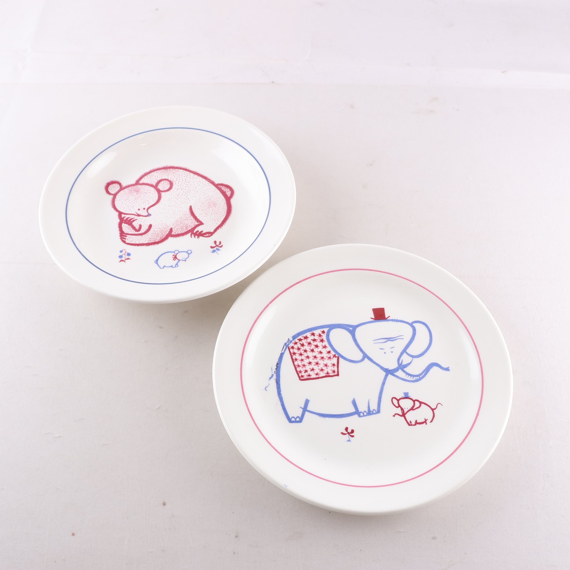 Tallrikar, Gustavsberg, ”Baby-servisen”, Stig Lindberg, 2 st.