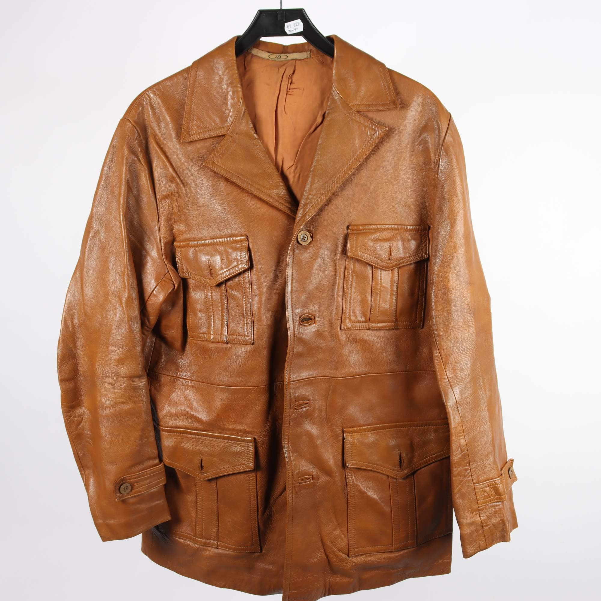 Skinnjacka, S. L. M. La Richarde, vintage, 100% läder, stl. M