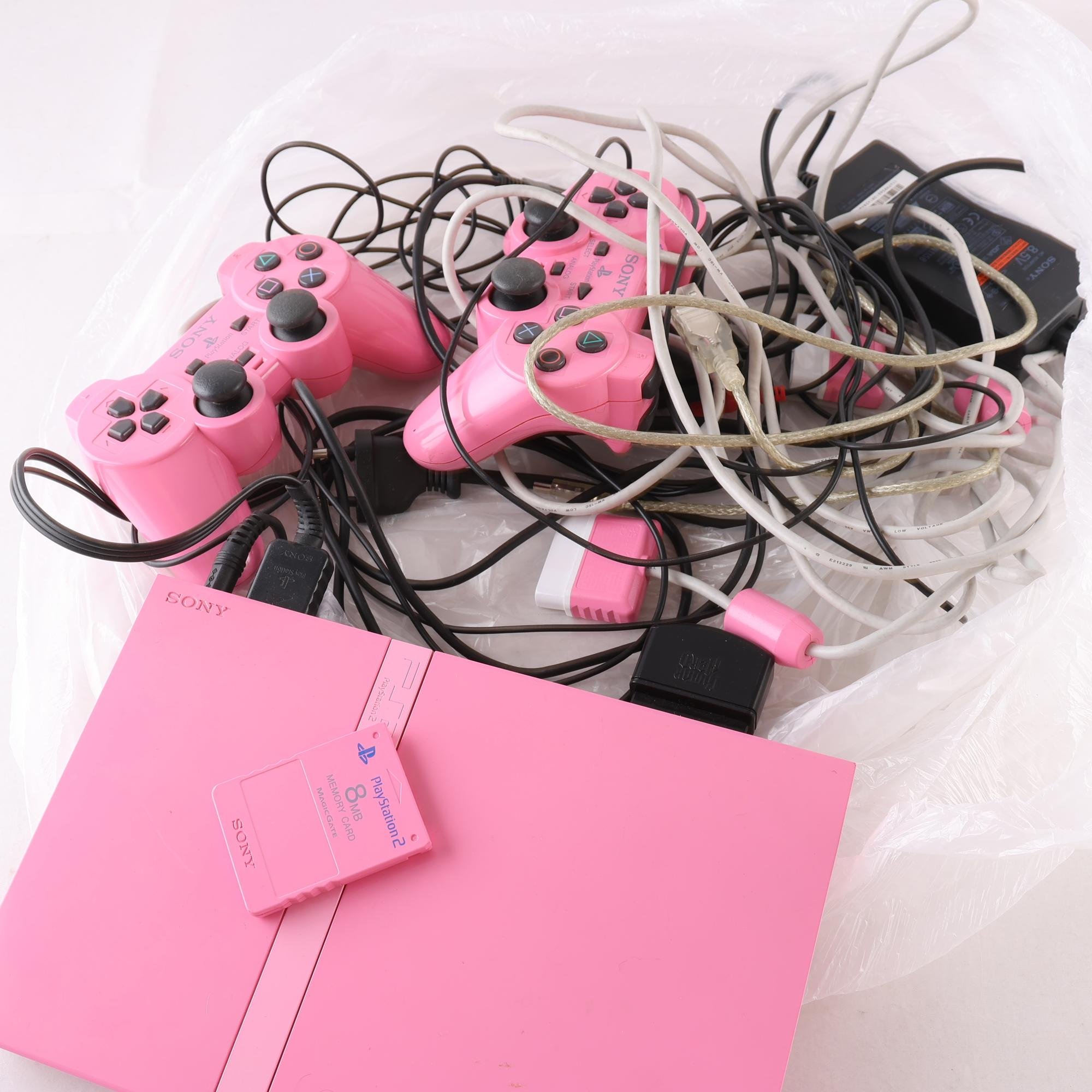 Spel, Playstation 2, rosa. Samfraktas ej.