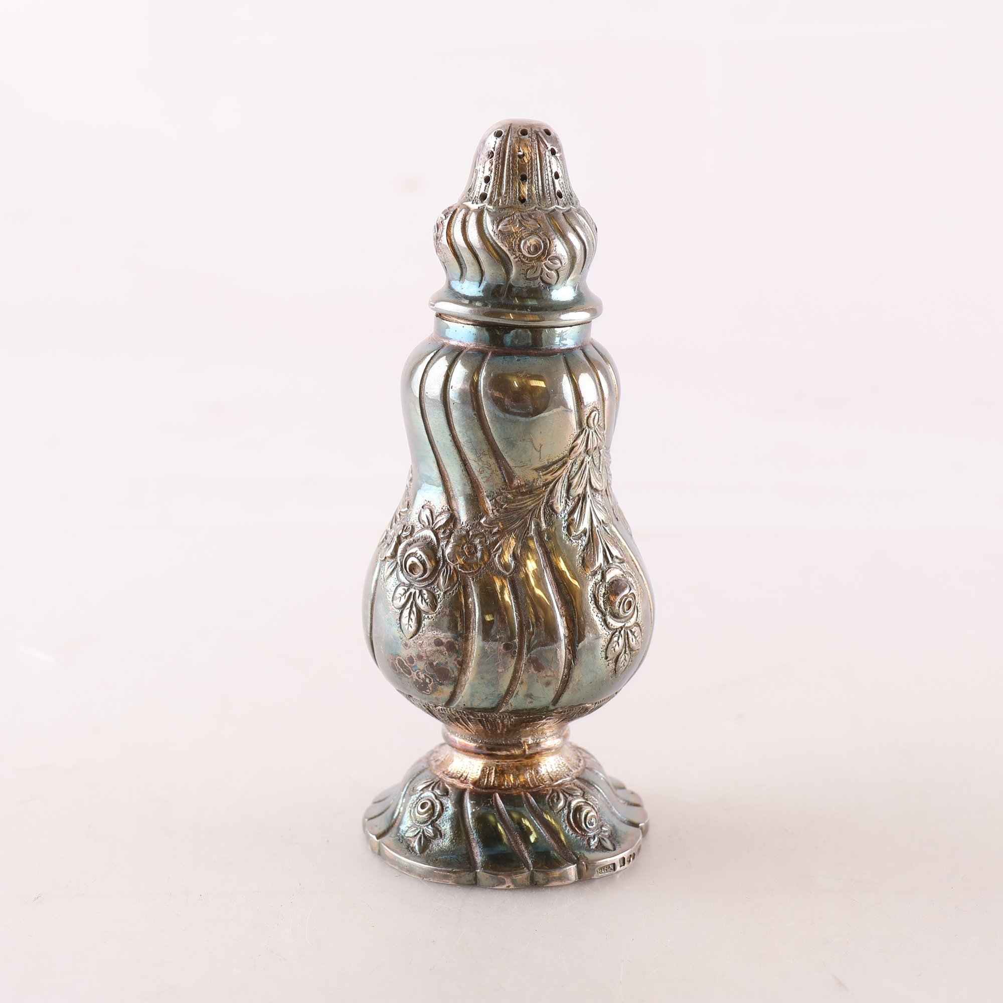 Saltkar, Silver, stämplad S kattfot, 830.