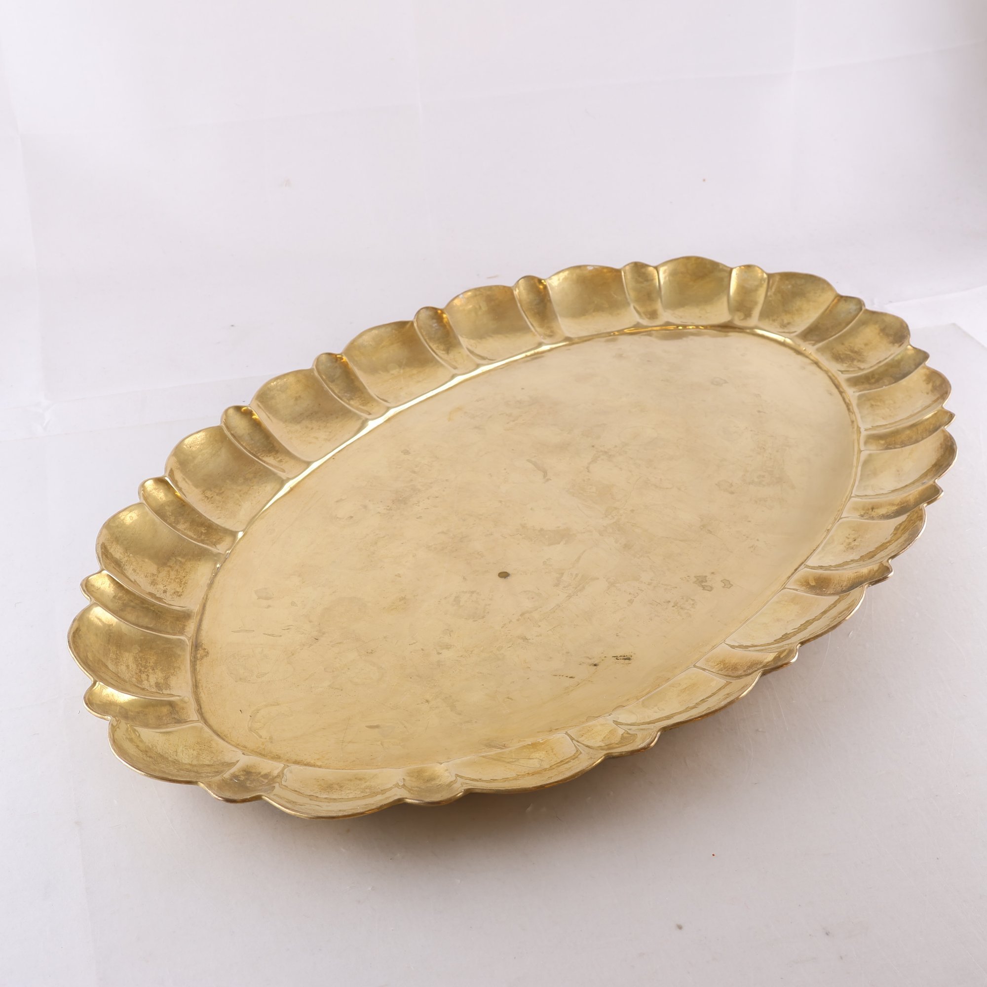 Bricka, mässing, Lars holmström Arvika, Swedish modern. Samfraktas ej.