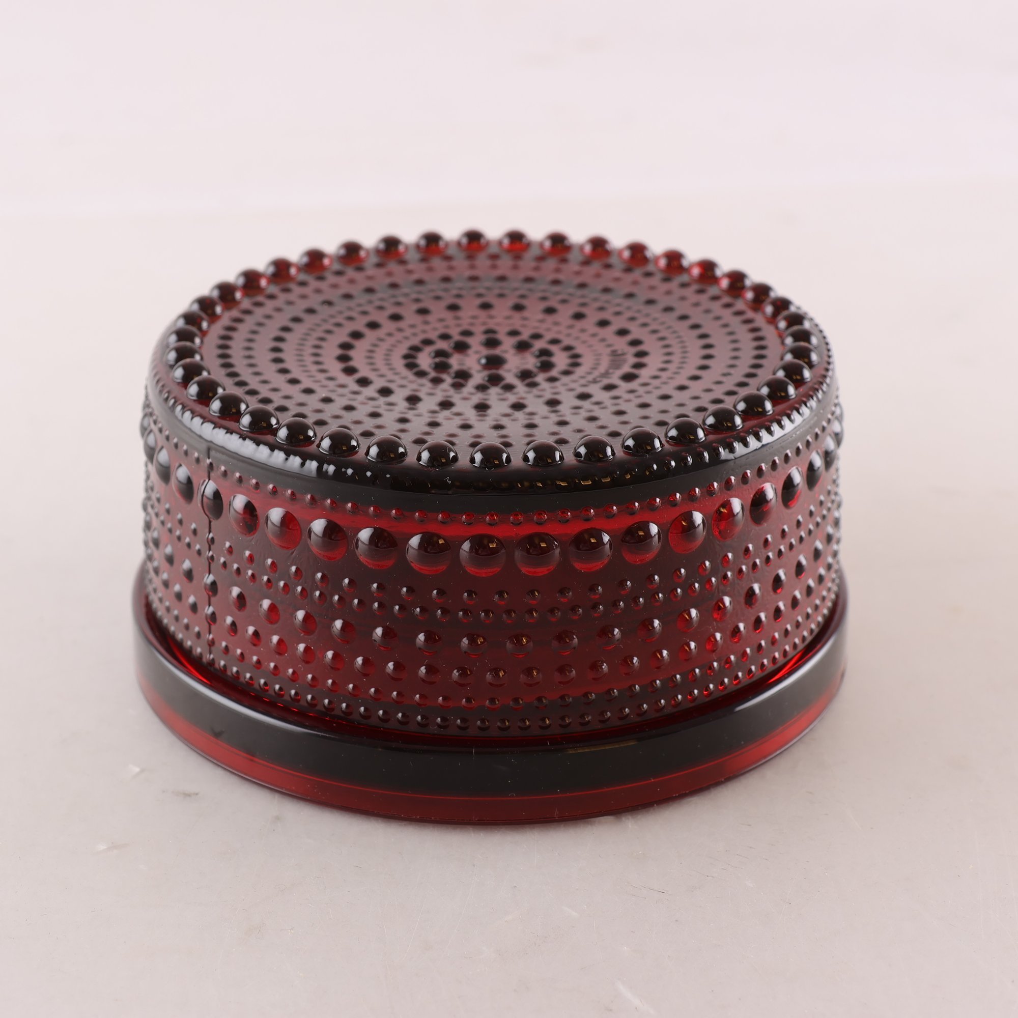 Burk, iittala, Kasthelmi, glas, röd.