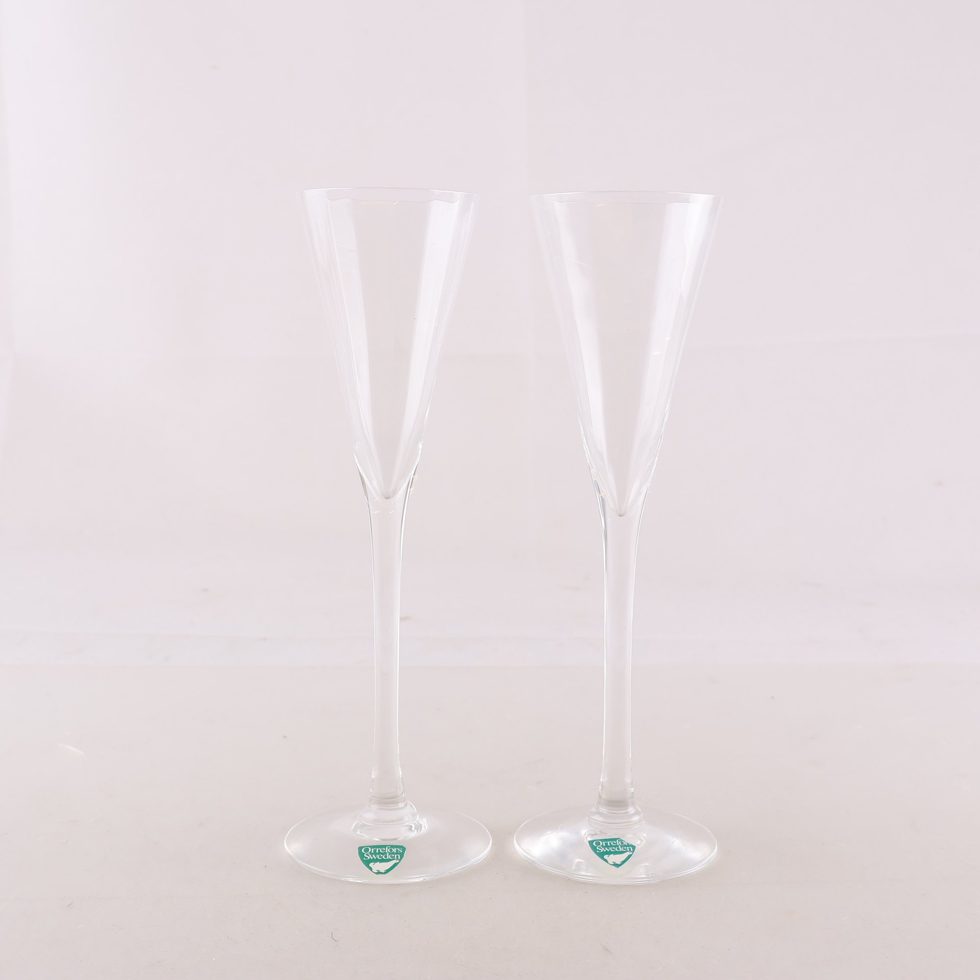 Snapsglas, Orrefors, ’Optica’ Gunnar cyren, 2 st