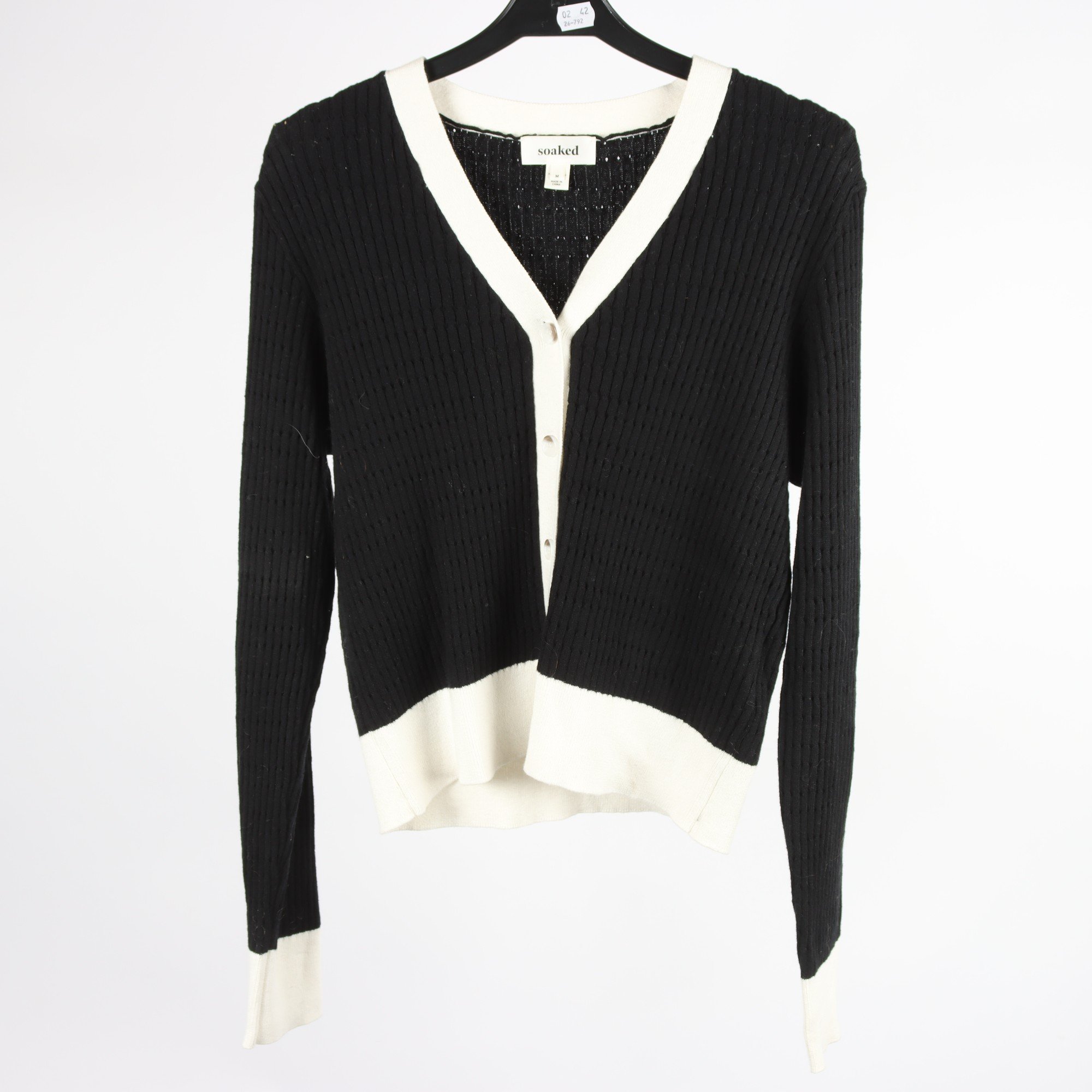 Stickad kofta, Soaked, stl. M