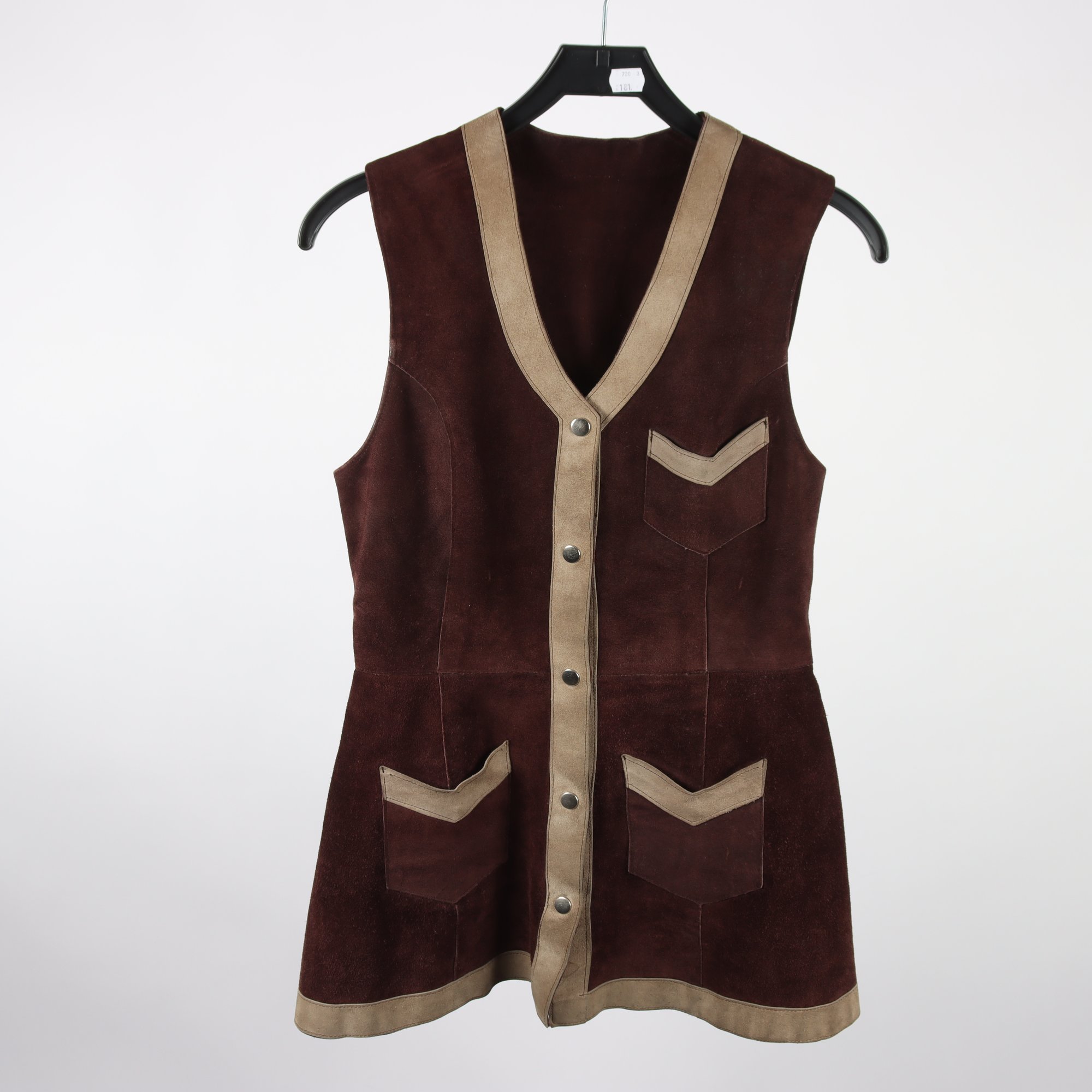 Mockaväst, Okänd, brun, stl ca. XS/S