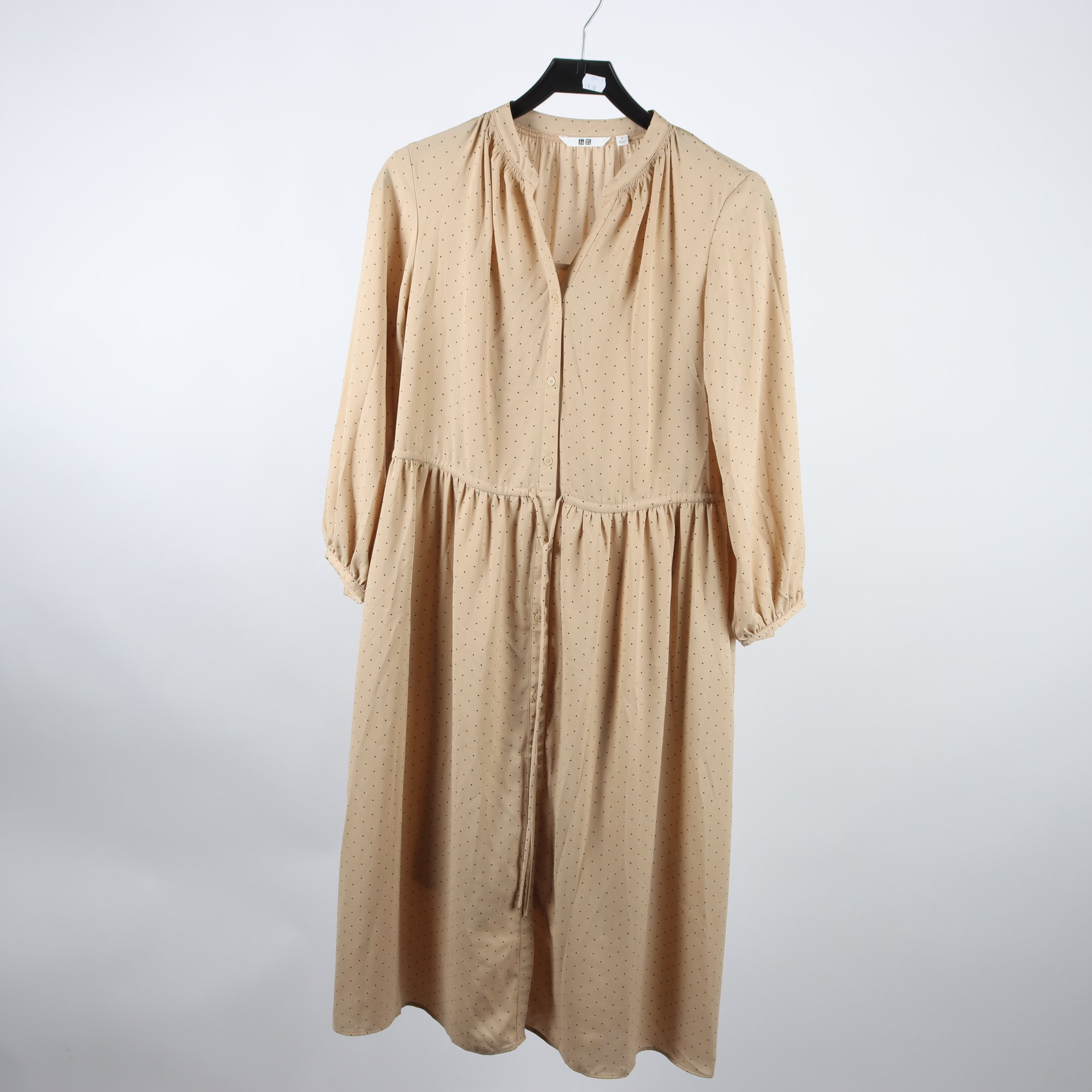 Klänning, Uniqlo, beige, prickig, stl. S