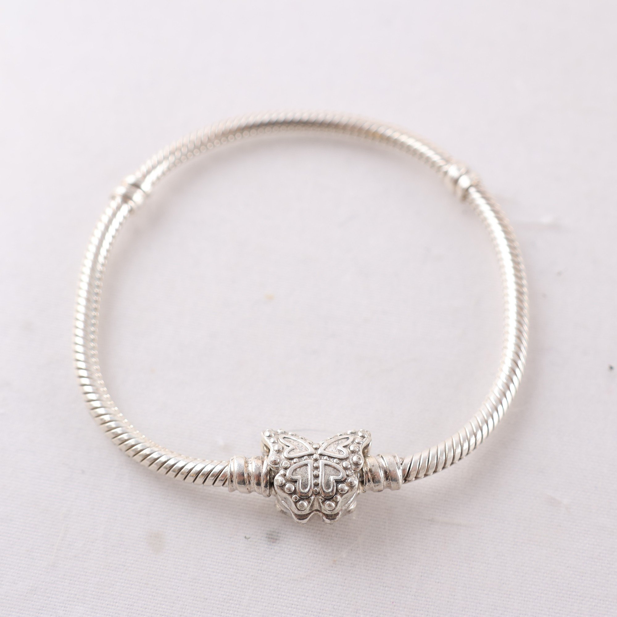 Berlockarmband, silver, vikt: 14.9g