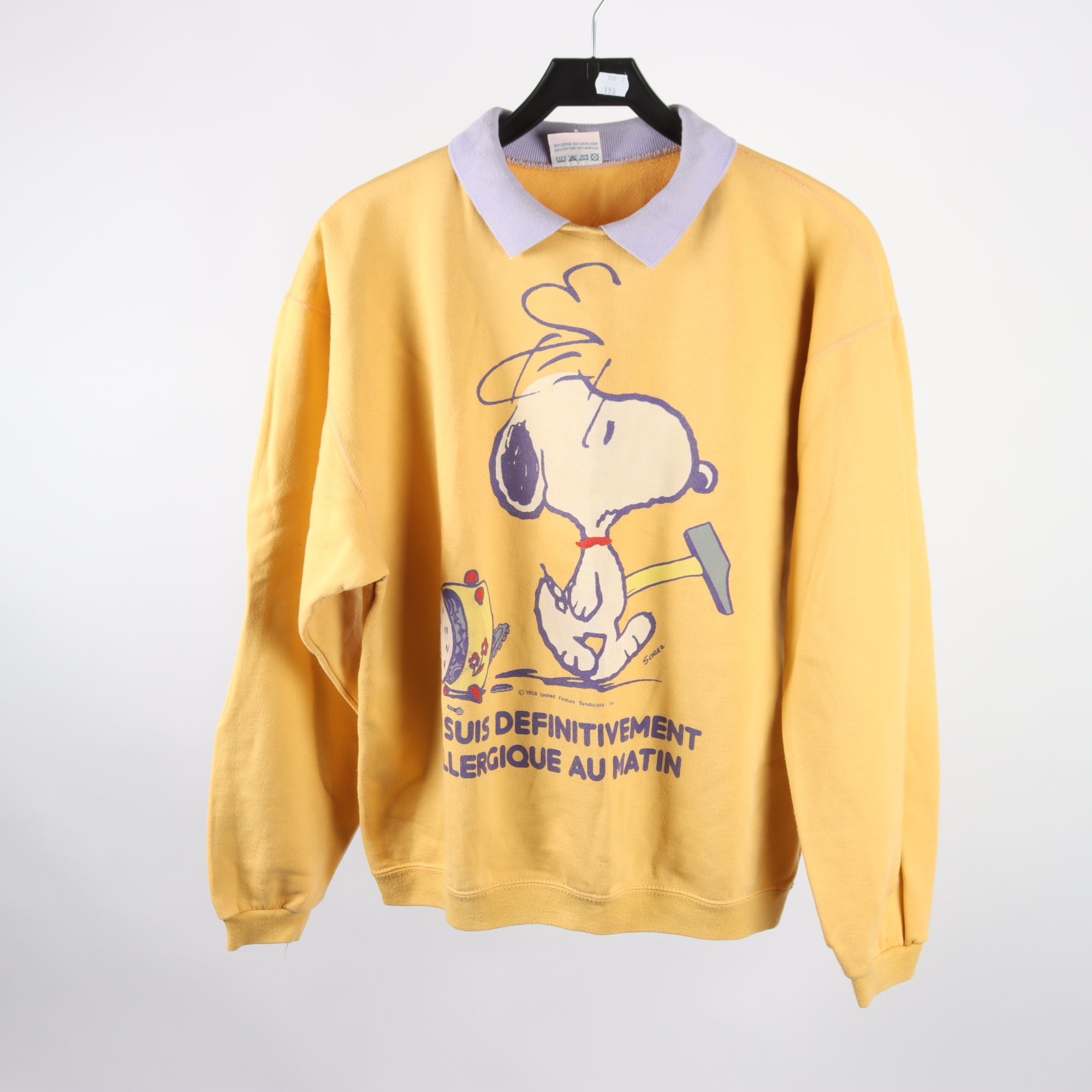 Sweatshirt, Happyness, ”Snobben”, gul, stl. L
