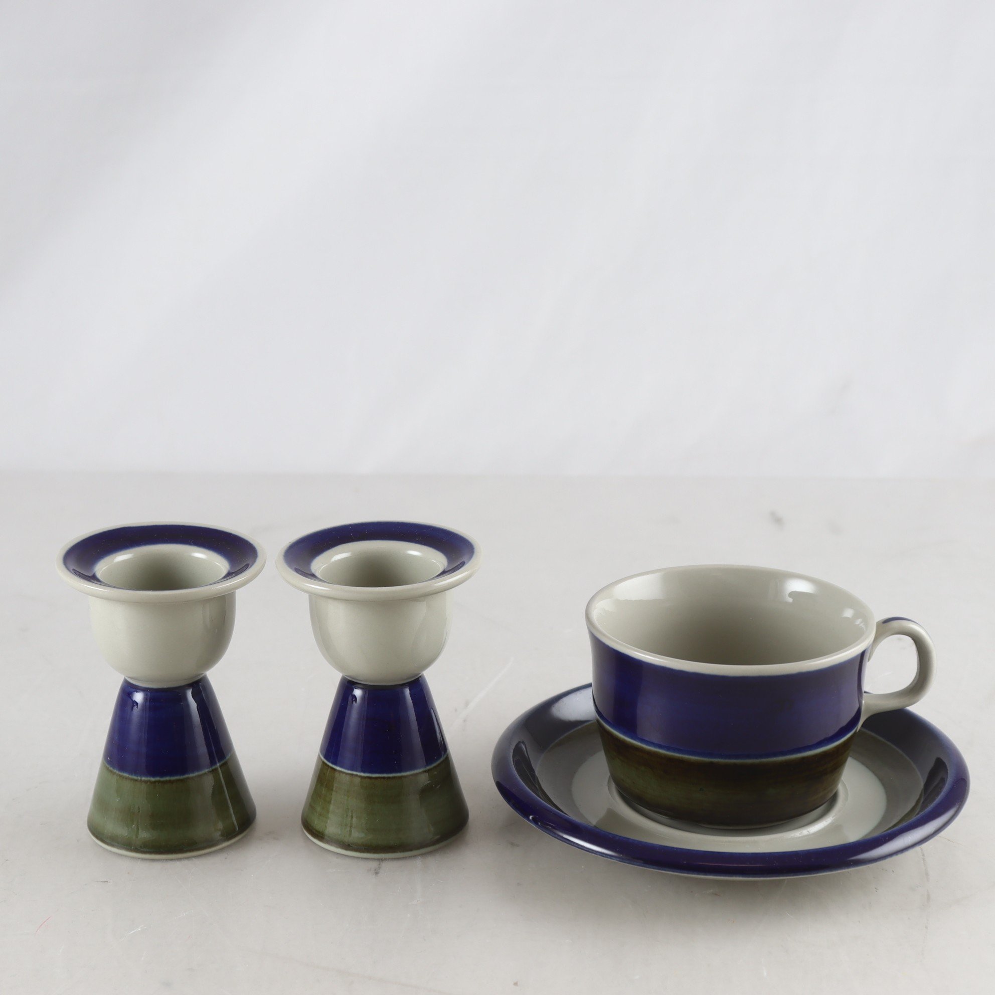 Tekopp med fat, äggkoppar, Elisabeth, Marianne Westman, Rörstrand