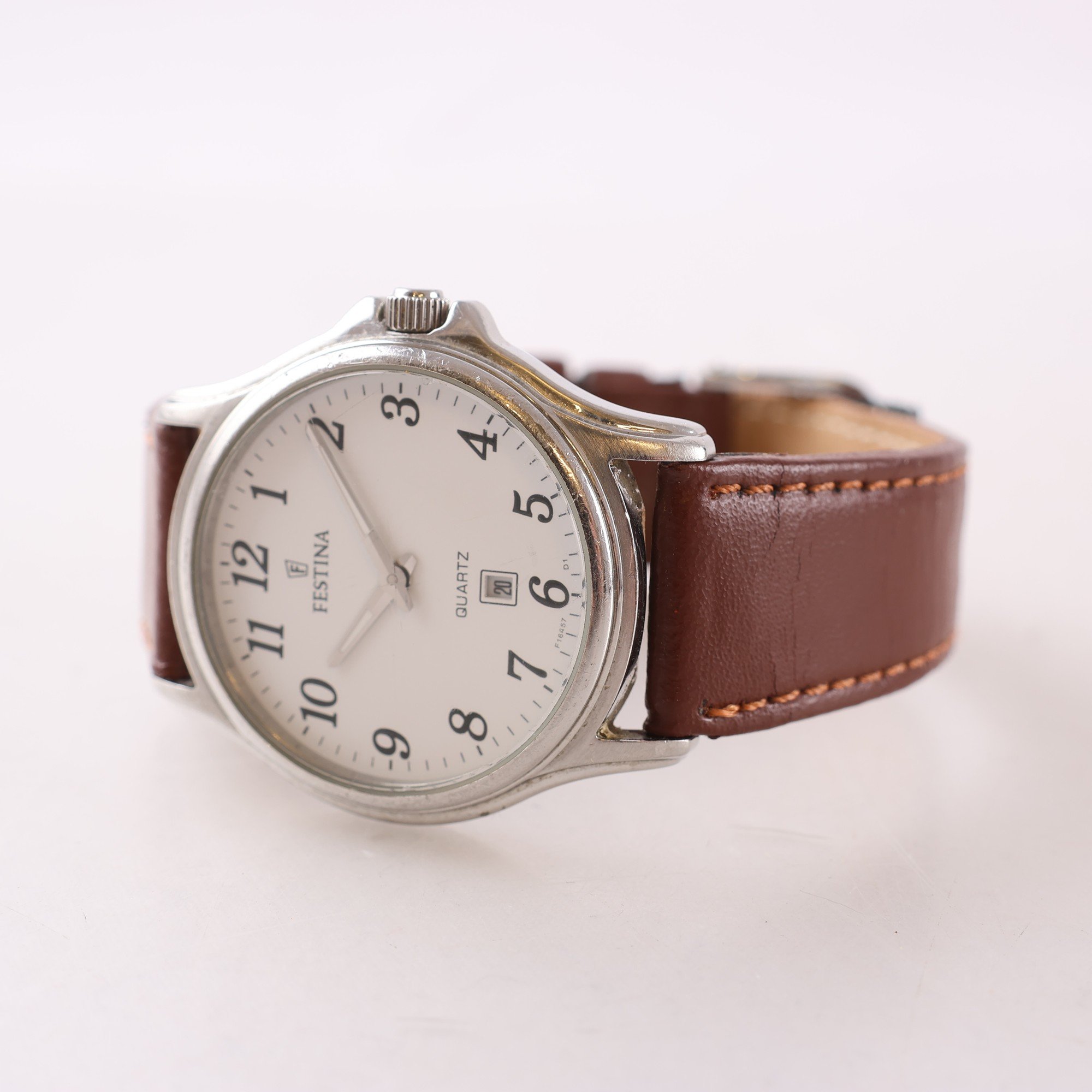 Armbandsur, stål, Festina, datum, quartz