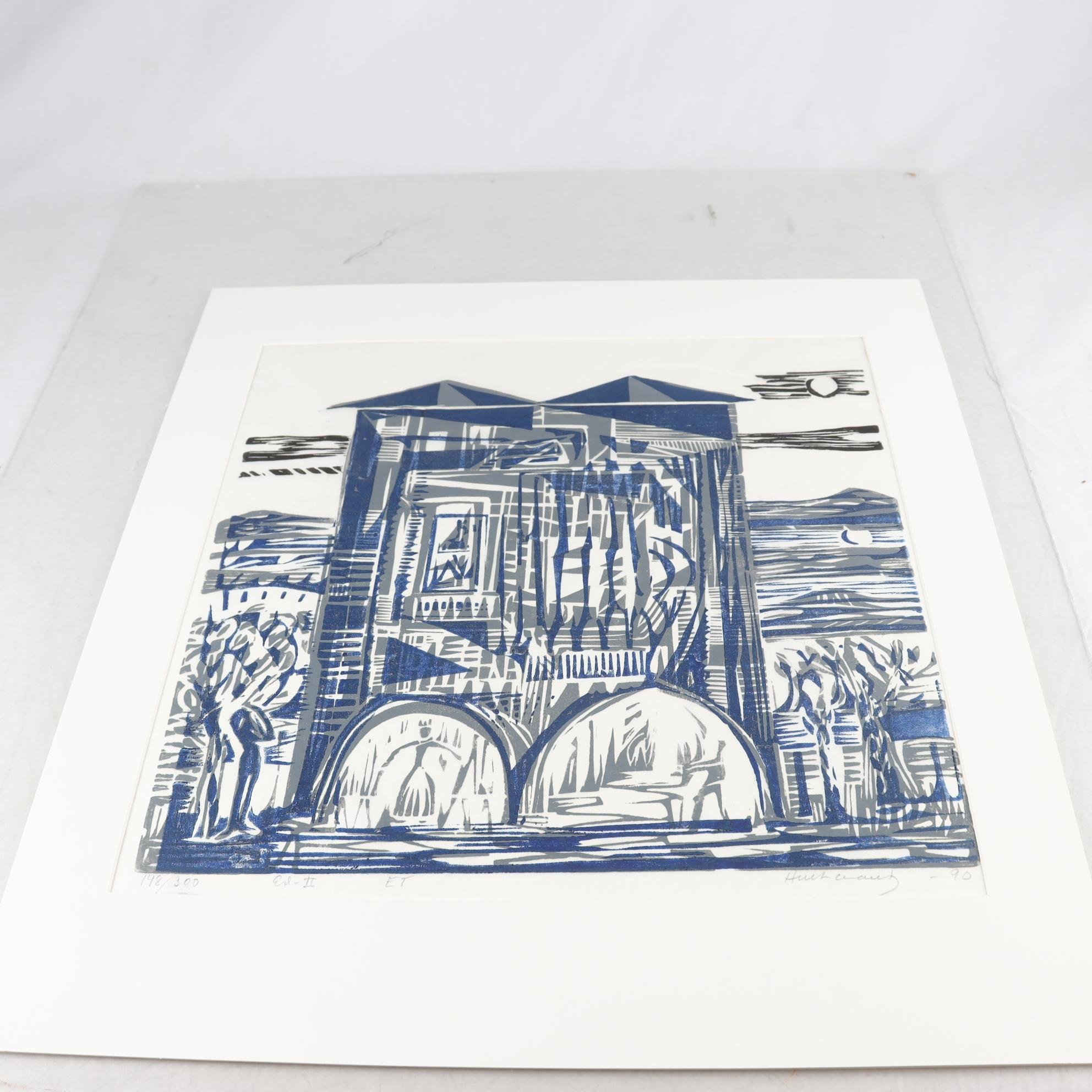 Träsnitt, oinramad, Tore Hultcrantz, 148/300, 1990. Endast avhämtning.