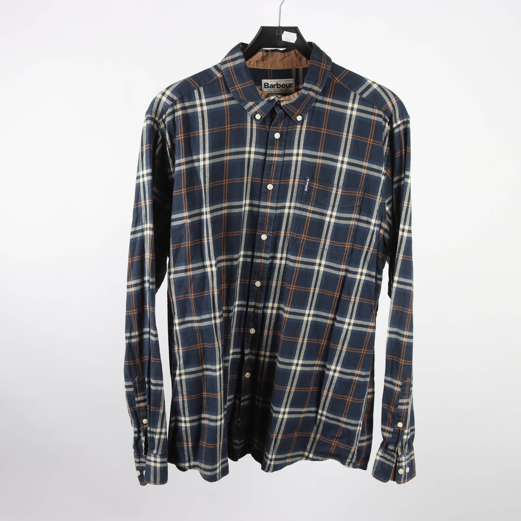 Skjorta, Barbour, blå, rutig, stl. XL