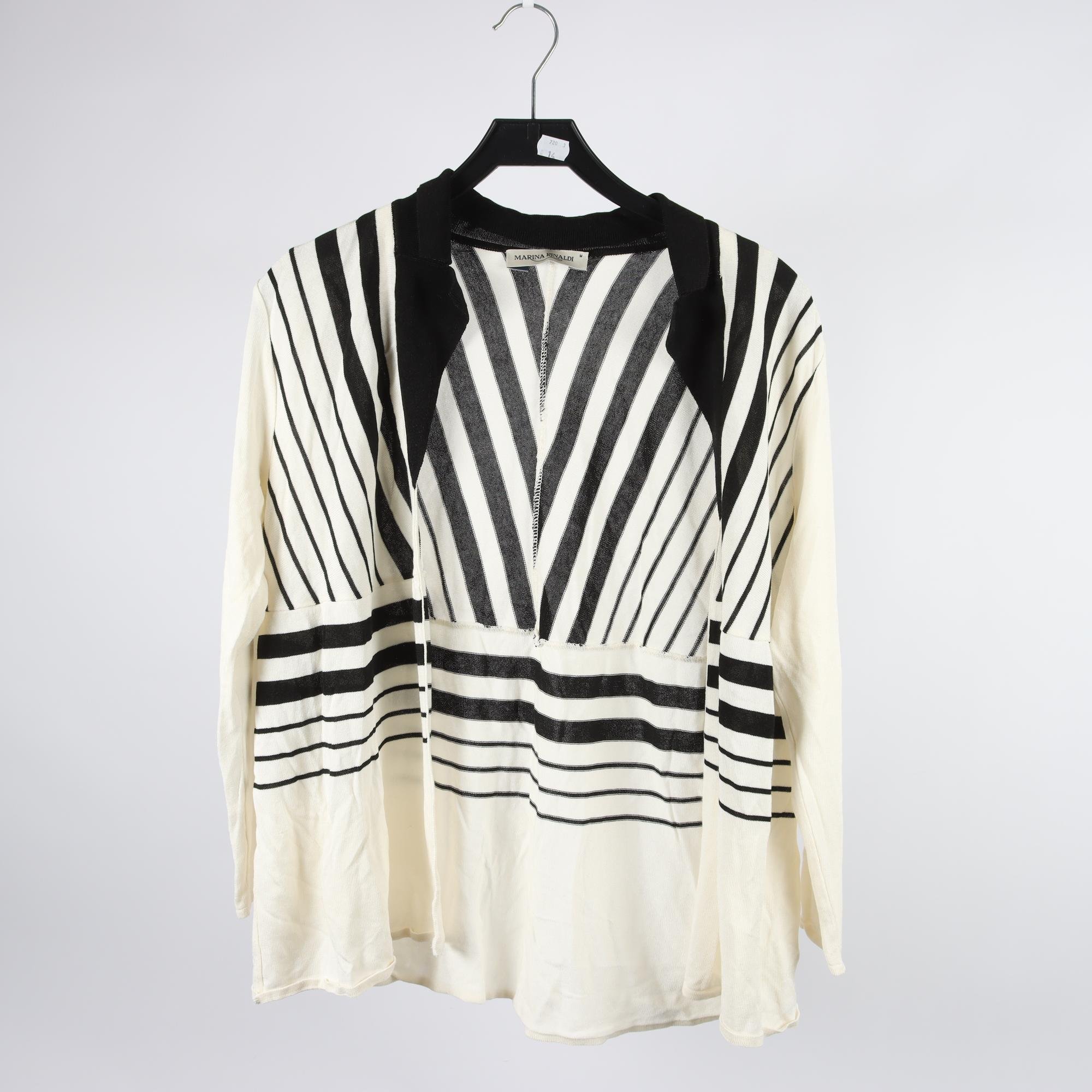 Kofta, Marina Rinaldi, svart, vit, stl. M