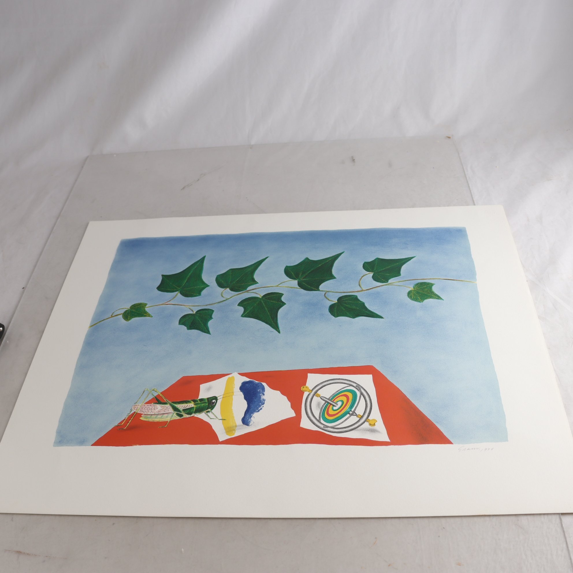 Färglitografi, Lennart Gram, (1910-1996), 1975, signerad. Samfraktas ej.