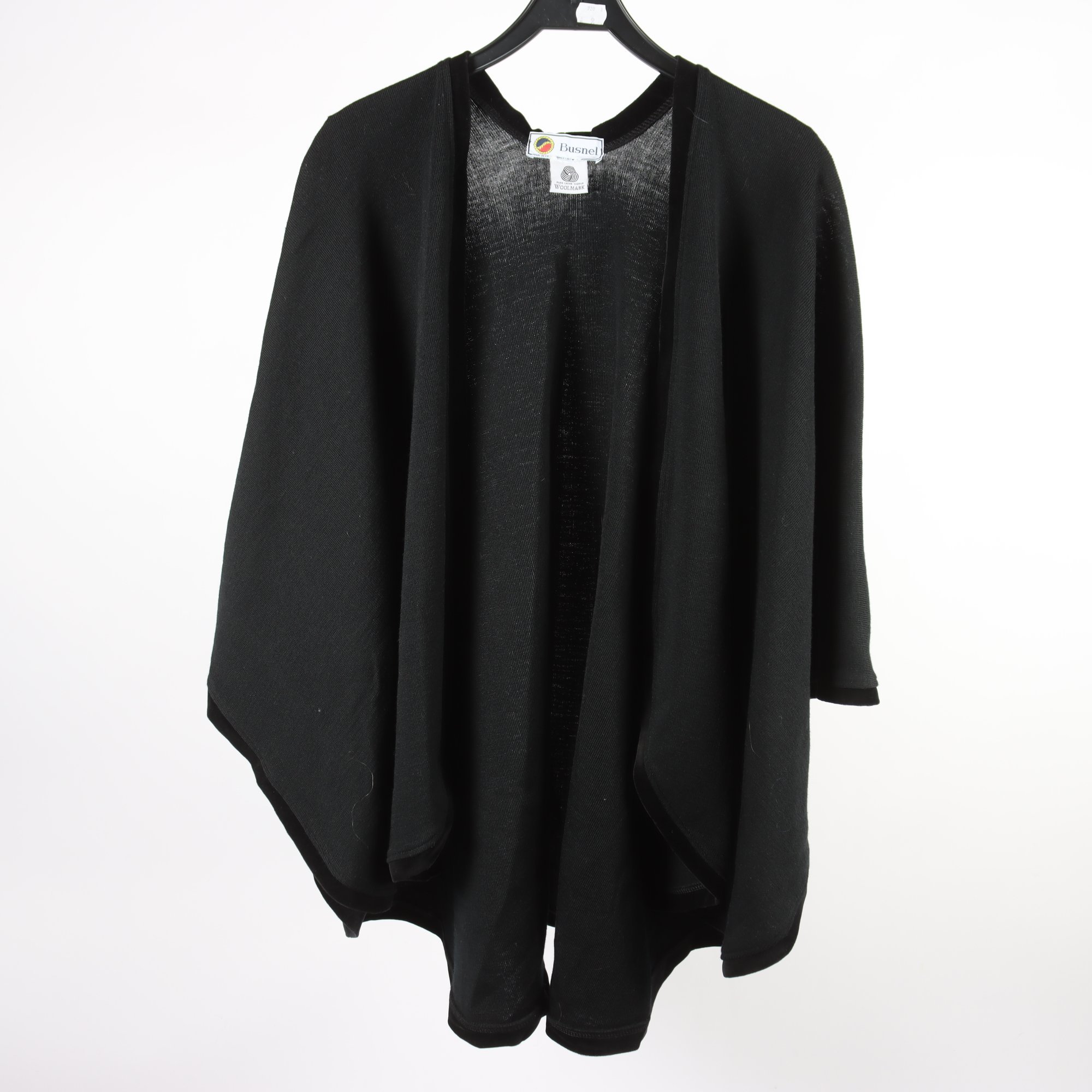 Poncho/cape, Busnel, svart, stl. One size