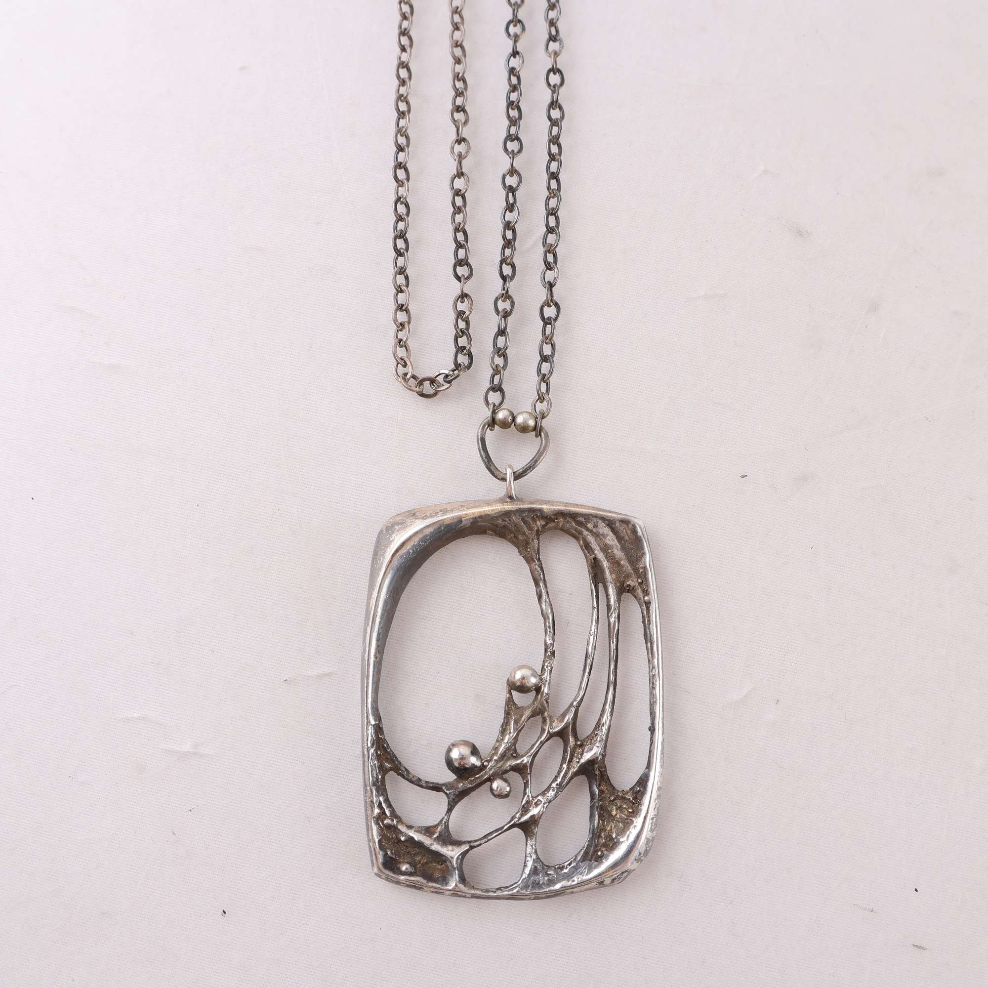 Halsband, silver 925, Karl Laine, 1970-tal, vintage, vikt: 19.6g