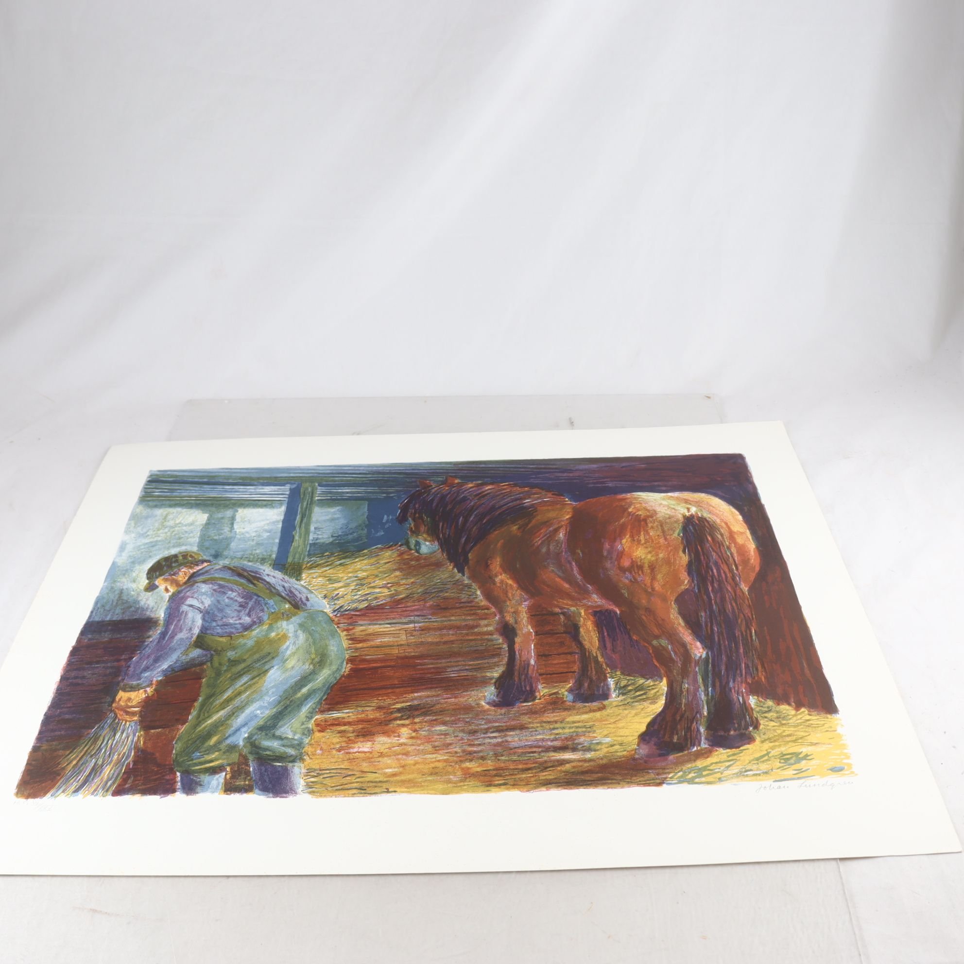 Färglitografi, Johan Lundgren, H.C, VI/XXV, signerad. Endast avhämtning.