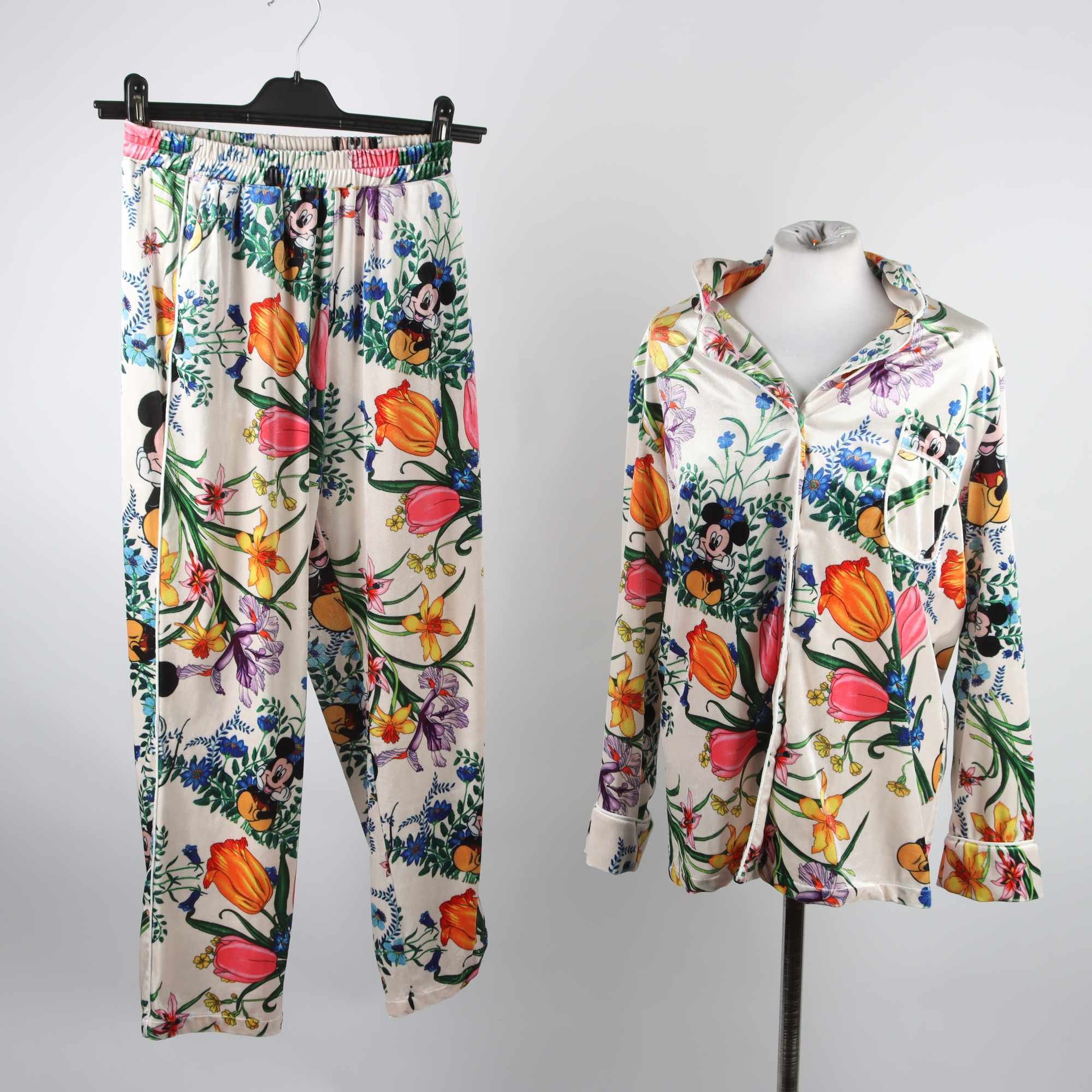 Sovplagg, Okänd, Mickey Mouse, mönstrad, stl. M