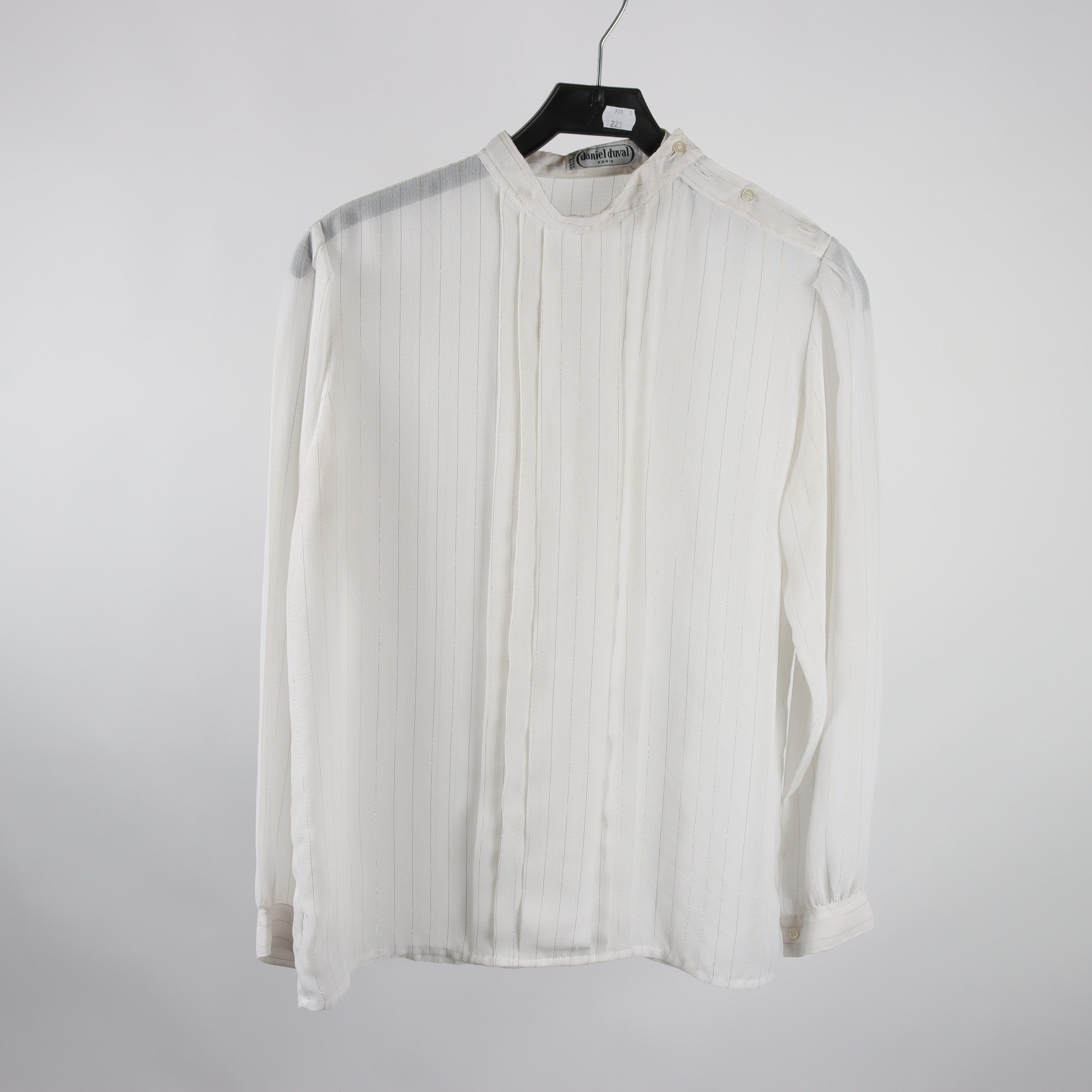 Blus, vintage, Daniel Duval, vit, stl. 42