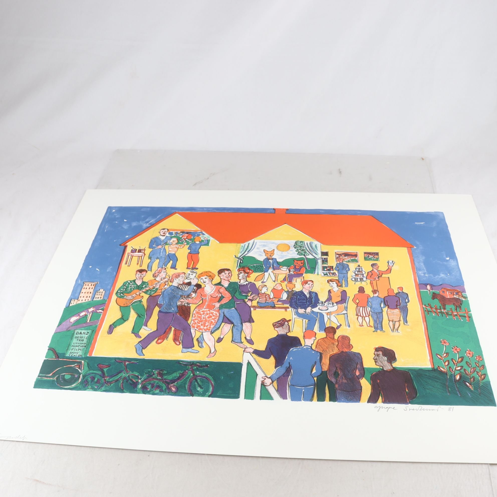 Färglitografi, Yngve Svedlund, (f. 1925),1981, signerad. Endast avhämtning.