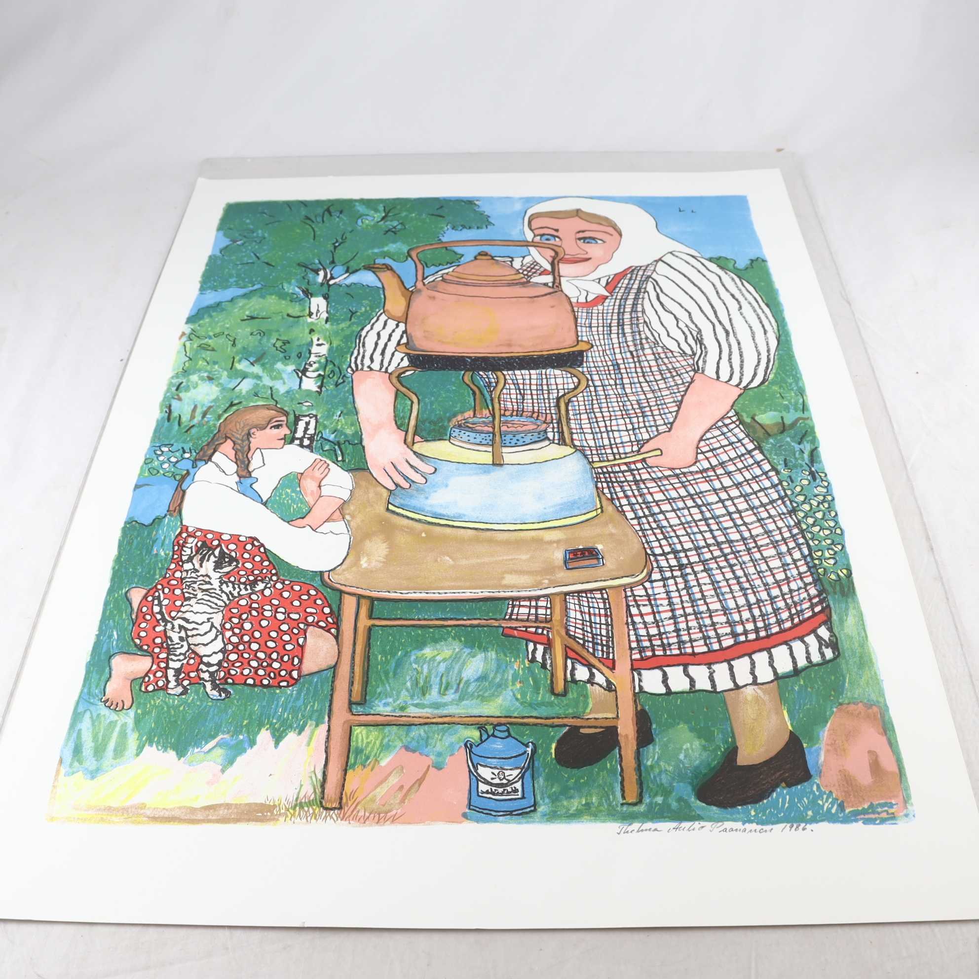 Färglitografi, Thelma Aulio Paananen, (f. 1931), Endast avhämtning.