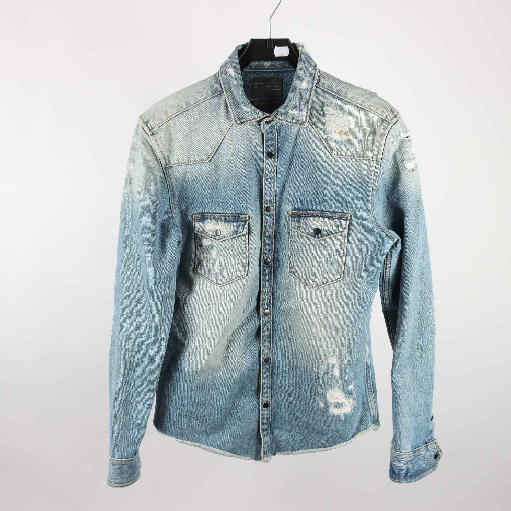 Jeansskjorta, Zara, blå, stl. S