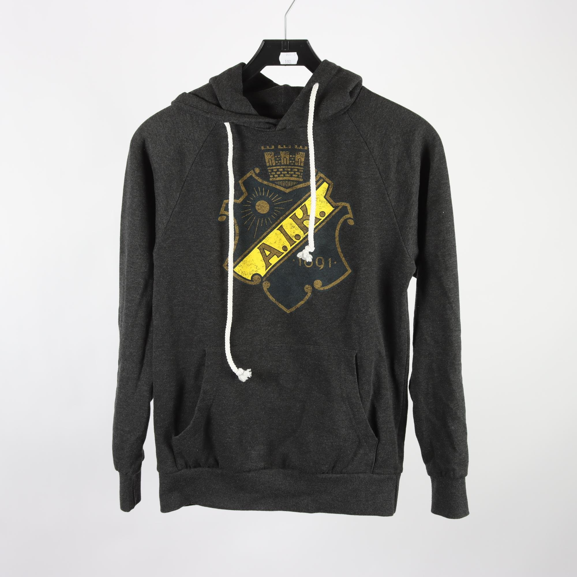 Hoodie, AIK, gråsvart, stl. XS