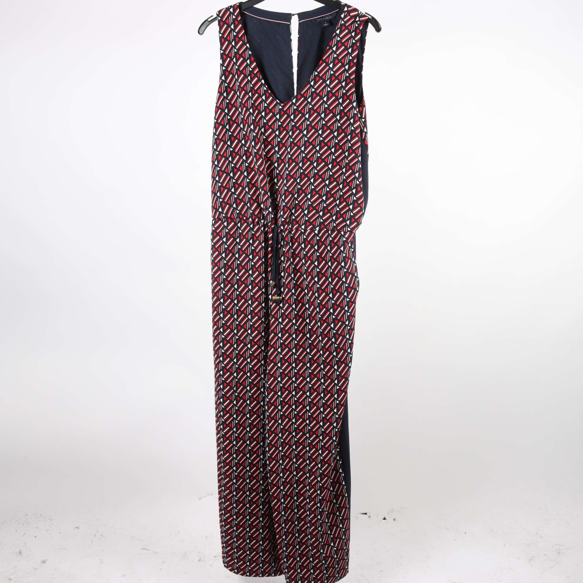 Byxdress, Tommy Hilfiger, röd, blå, vit, stl. 8 (M)