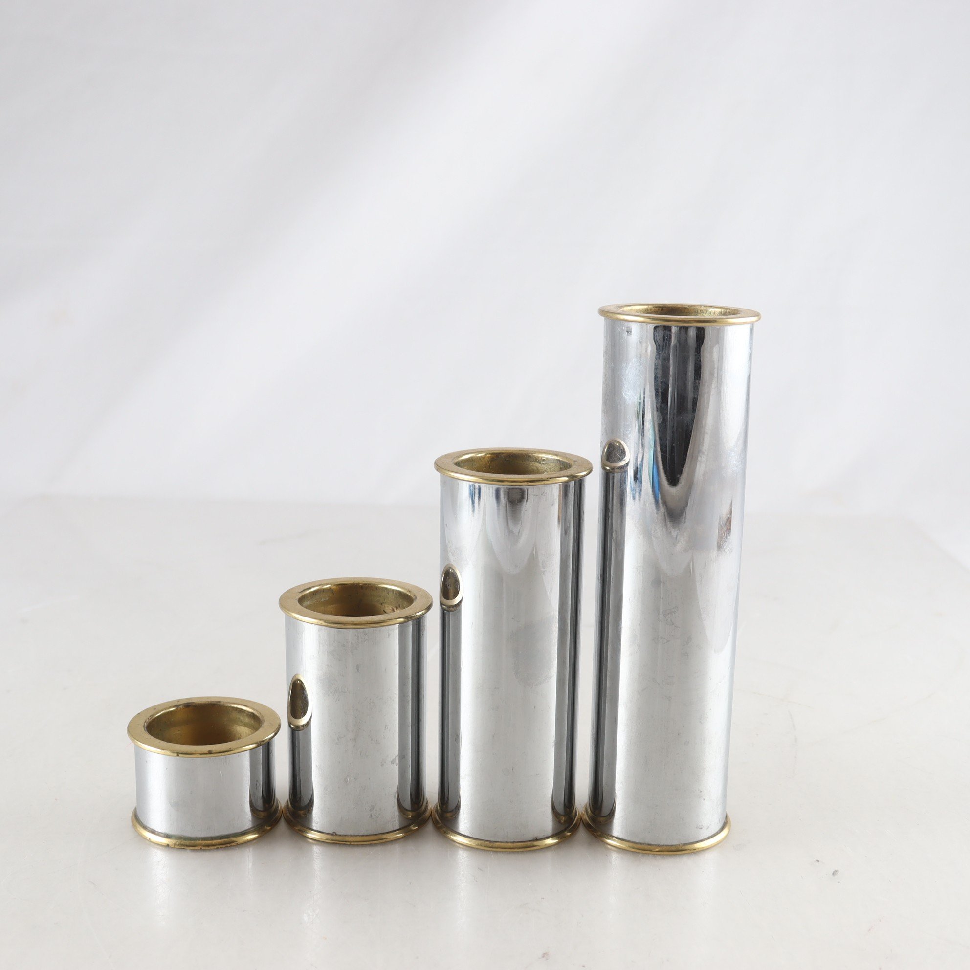 Ljusstakar, Cylinder, Staffan Englesson, stämpelsignerade, 4 st