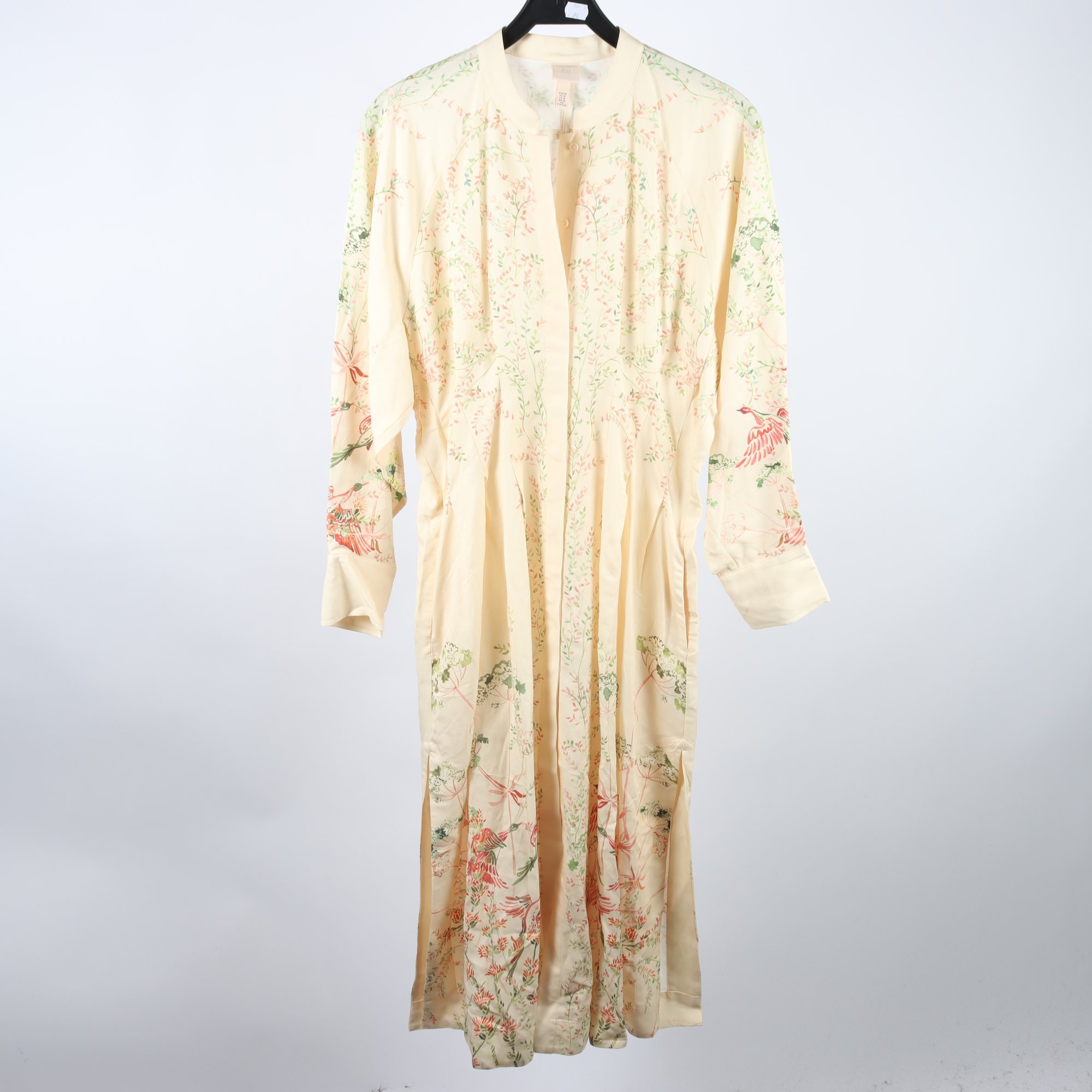 Klänning, H&M, gulbeige, blommig, stl. M