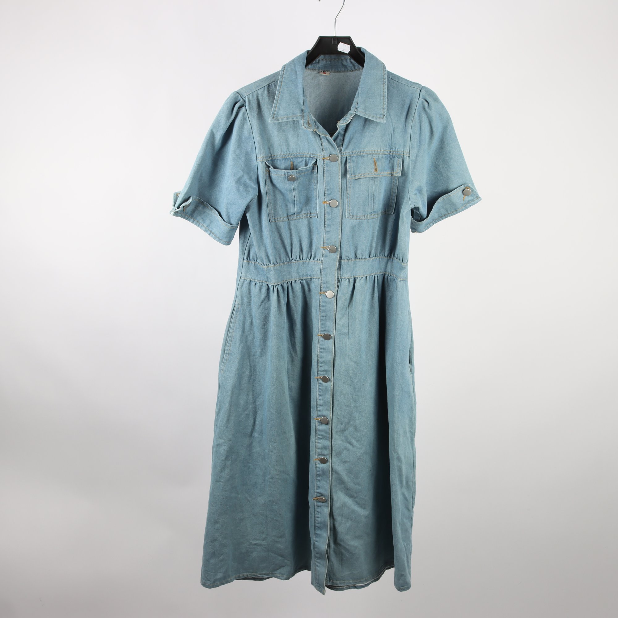 Jeansklänning, Okänd, blå, stl. S