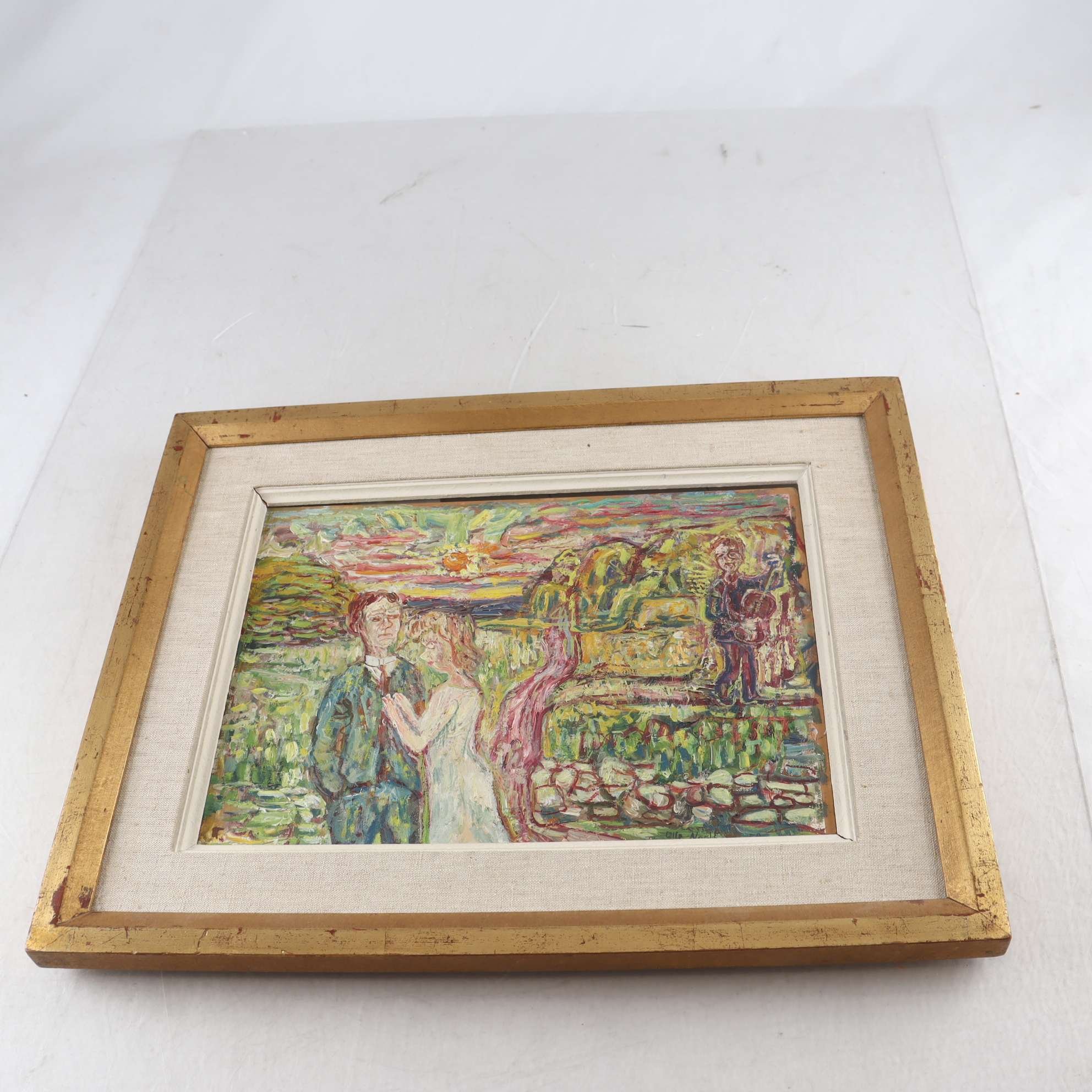 Olja på pannå, Olle Nordberg, (f. 1905-1986), 1950, signerad. Samfraktas ej.