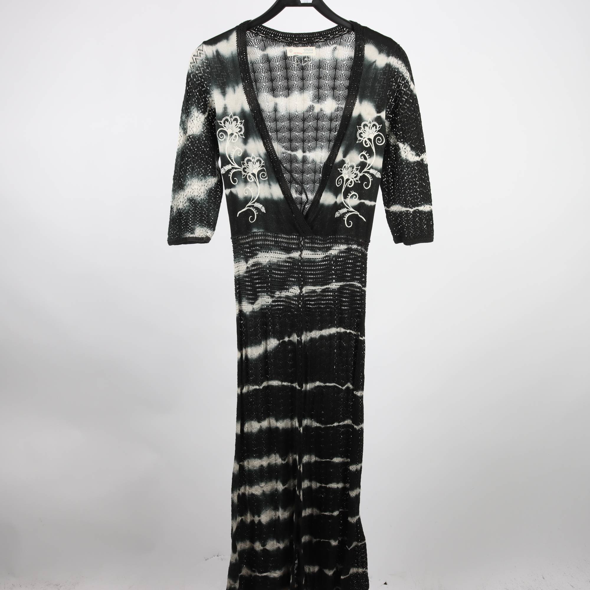 Klänning, Odd Molly, stickad, svart, vit, stl. S.