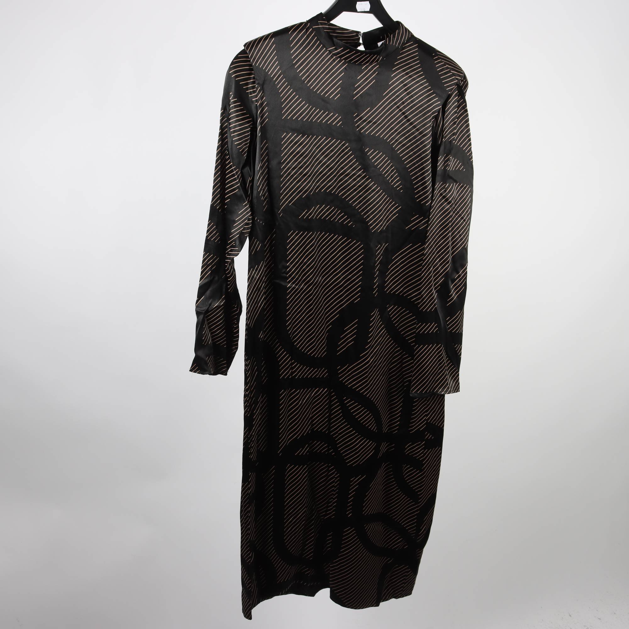 Klänning, Stockh LM, svart, beige, stl. S.