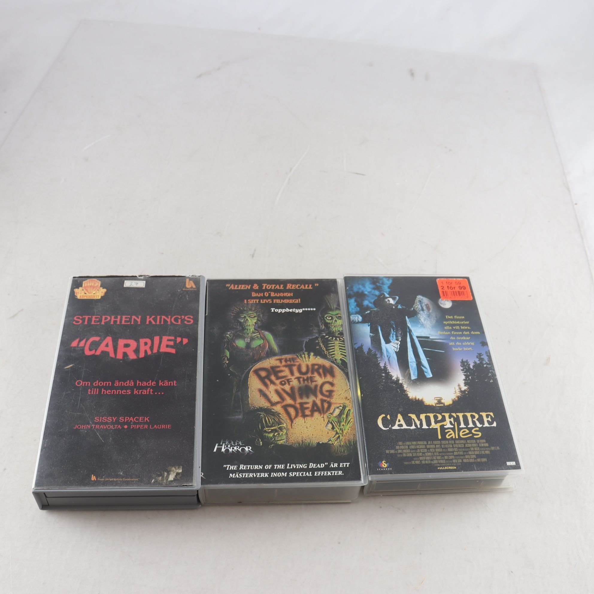 VHS Tre skräckfilmer
