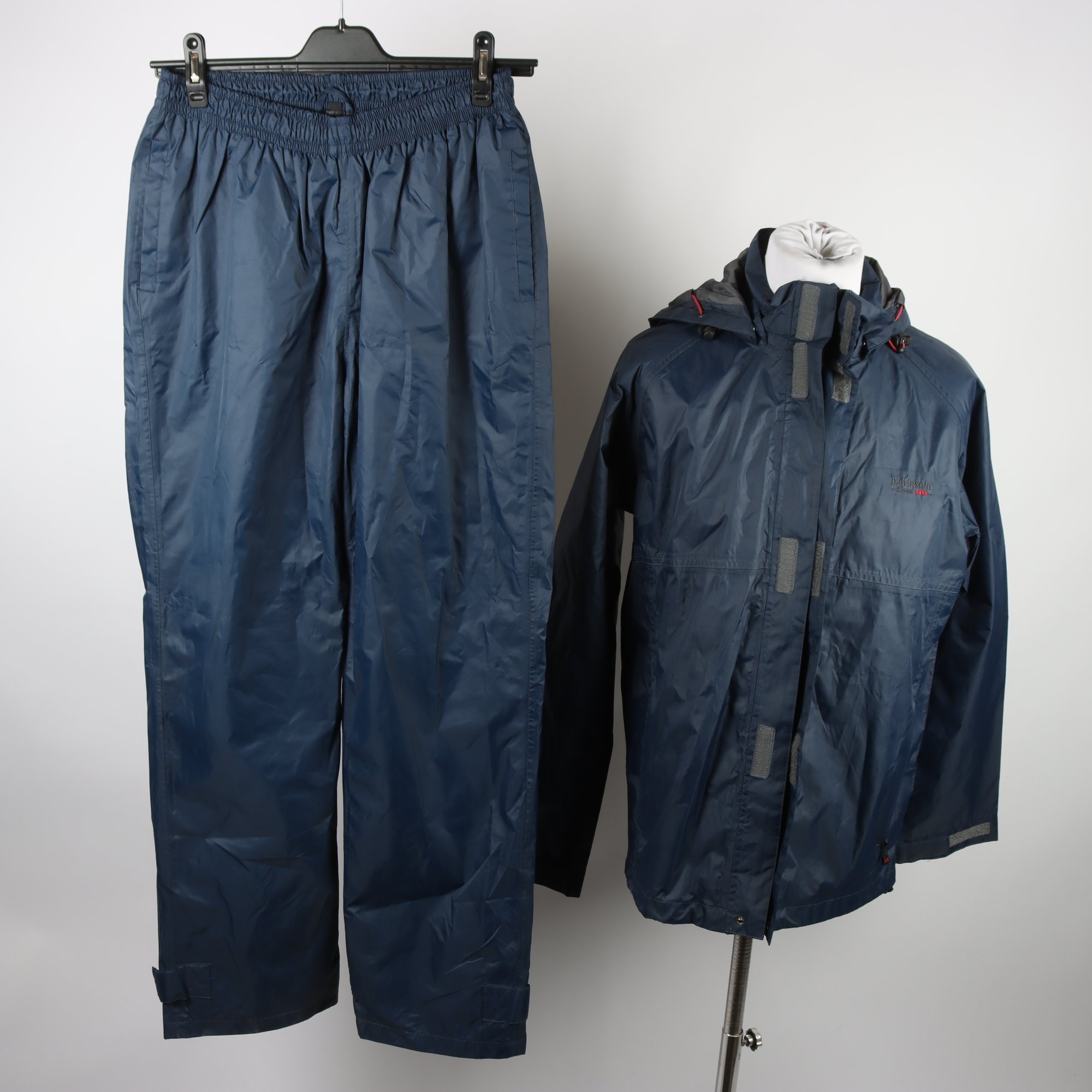 Regnkläder, Didriksons, blå, stl. M.