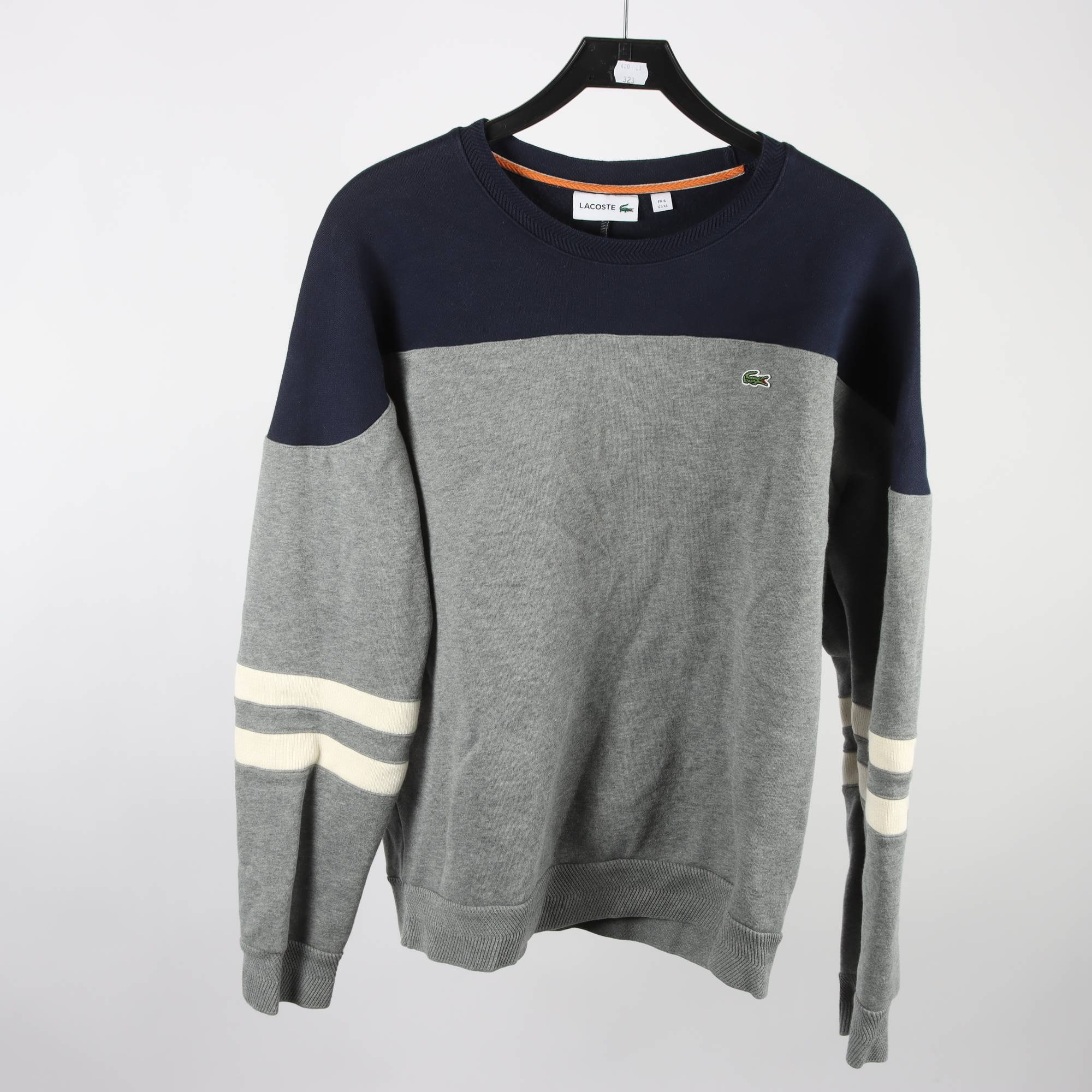 Tröja, Lacoste, grå, blå, stl. US XL.