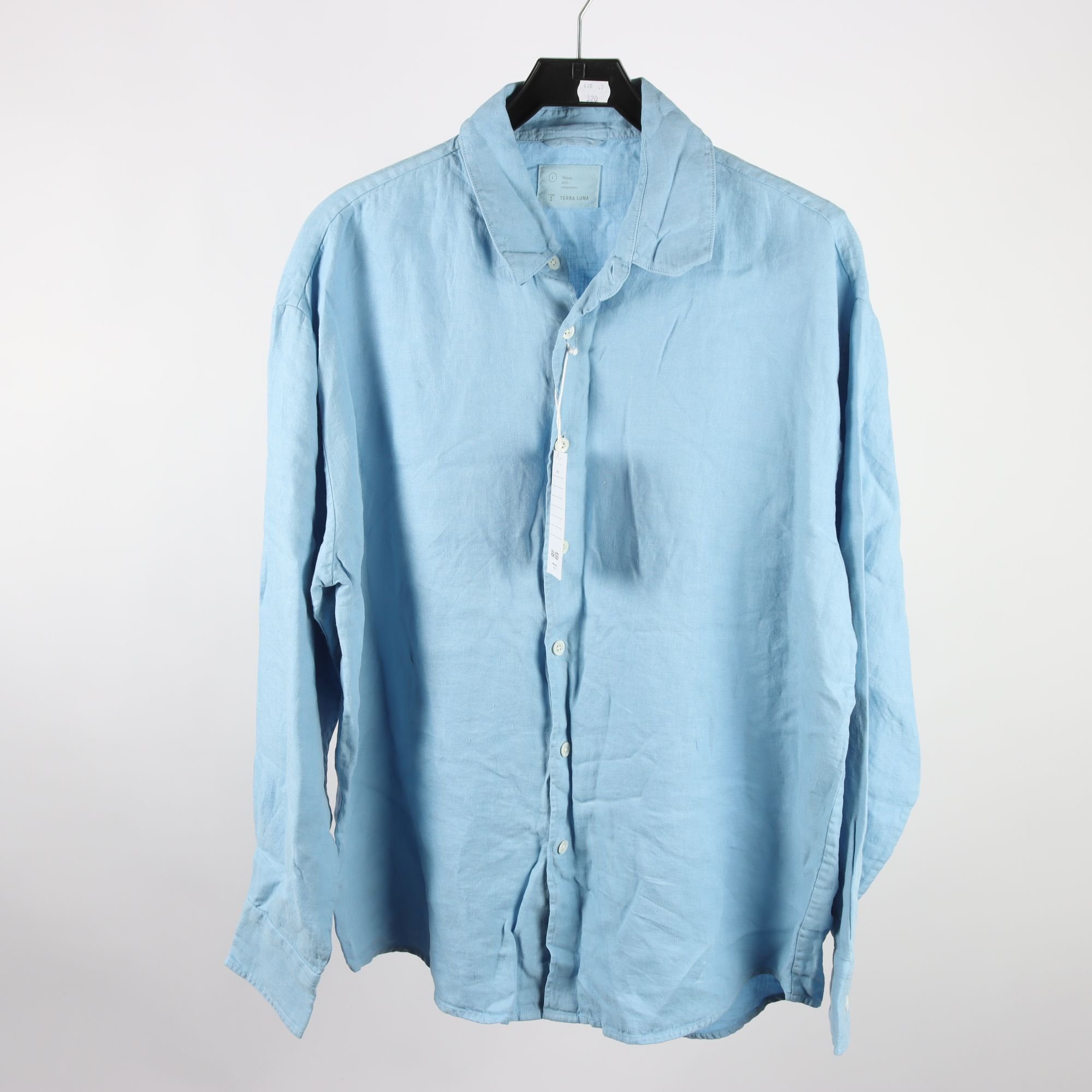 Skjorta, Terra Luna, blå, 100% lin, stl. L.