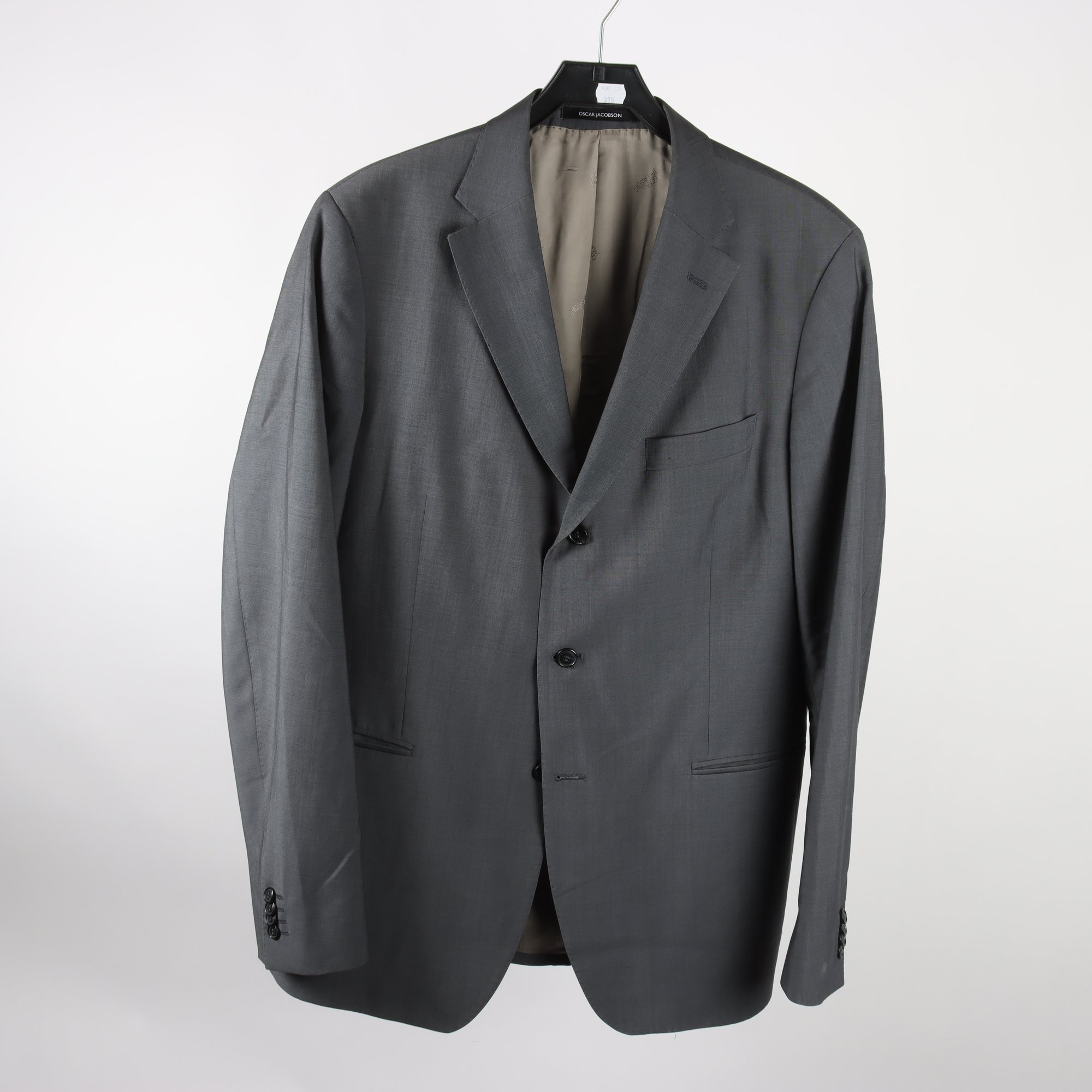 Kavaj, Oscar Jacobson, grå, ull, stl. 154.