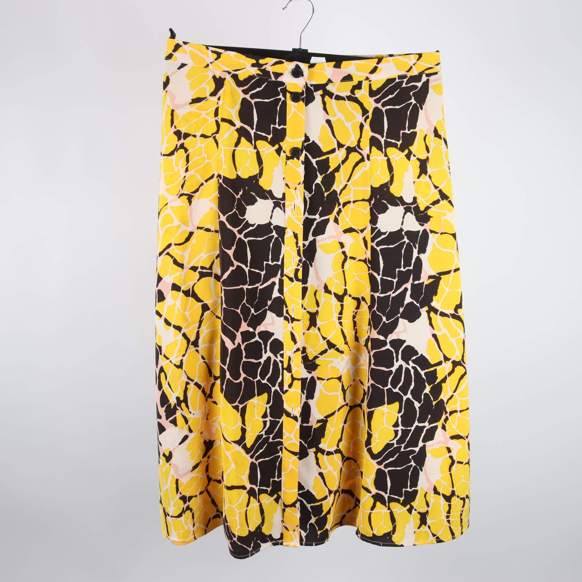 Kjol, Lindex, gul, brun, stl. M.