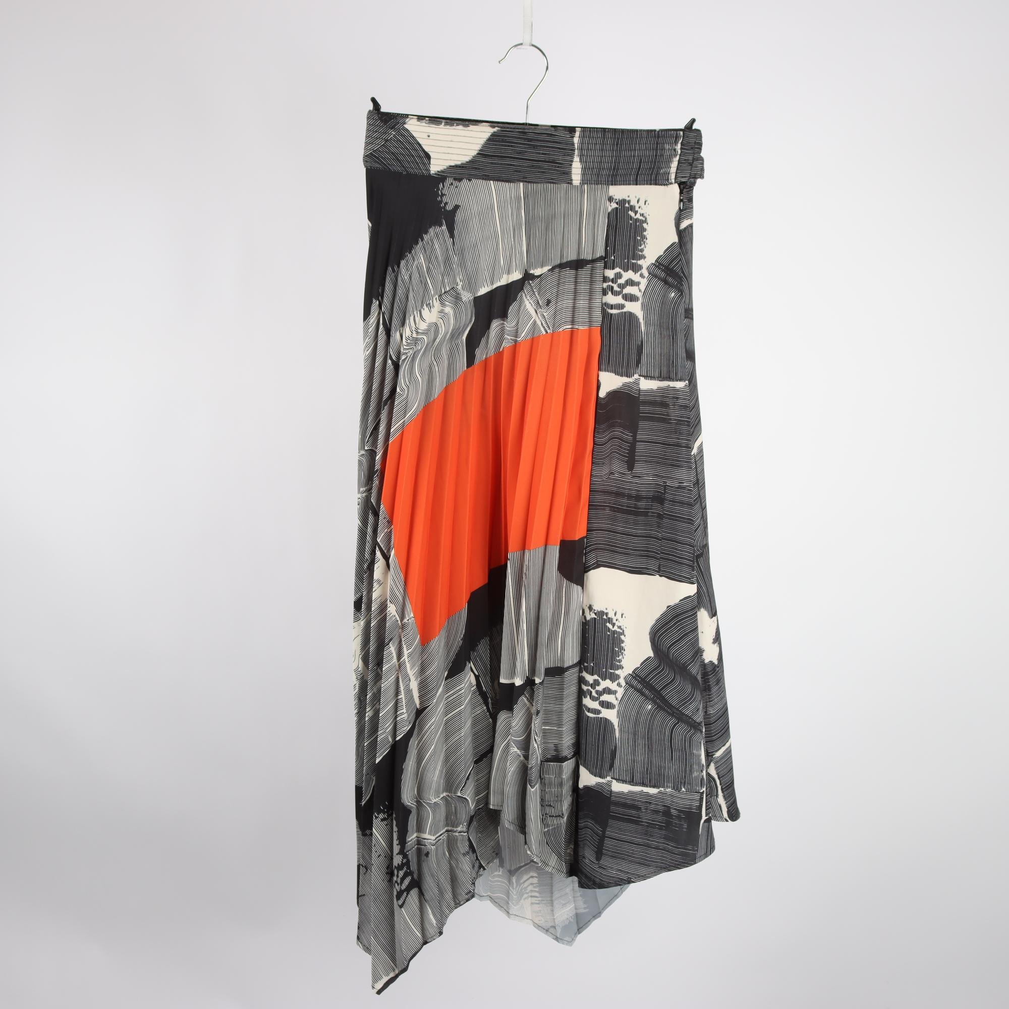 Kjol, H/M Studio, orange, grå, stl. 36.