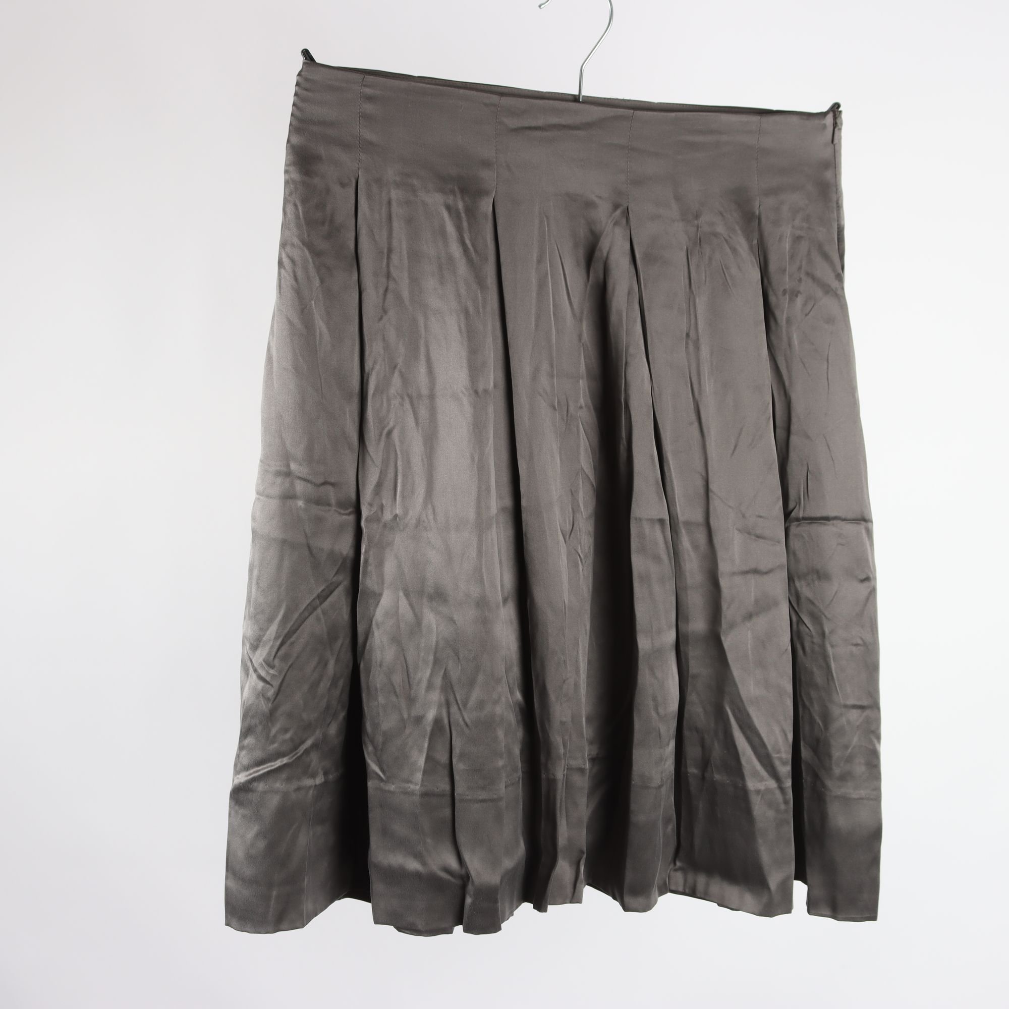 Kjol, Edblad, grå, 100% silke, stl. M.