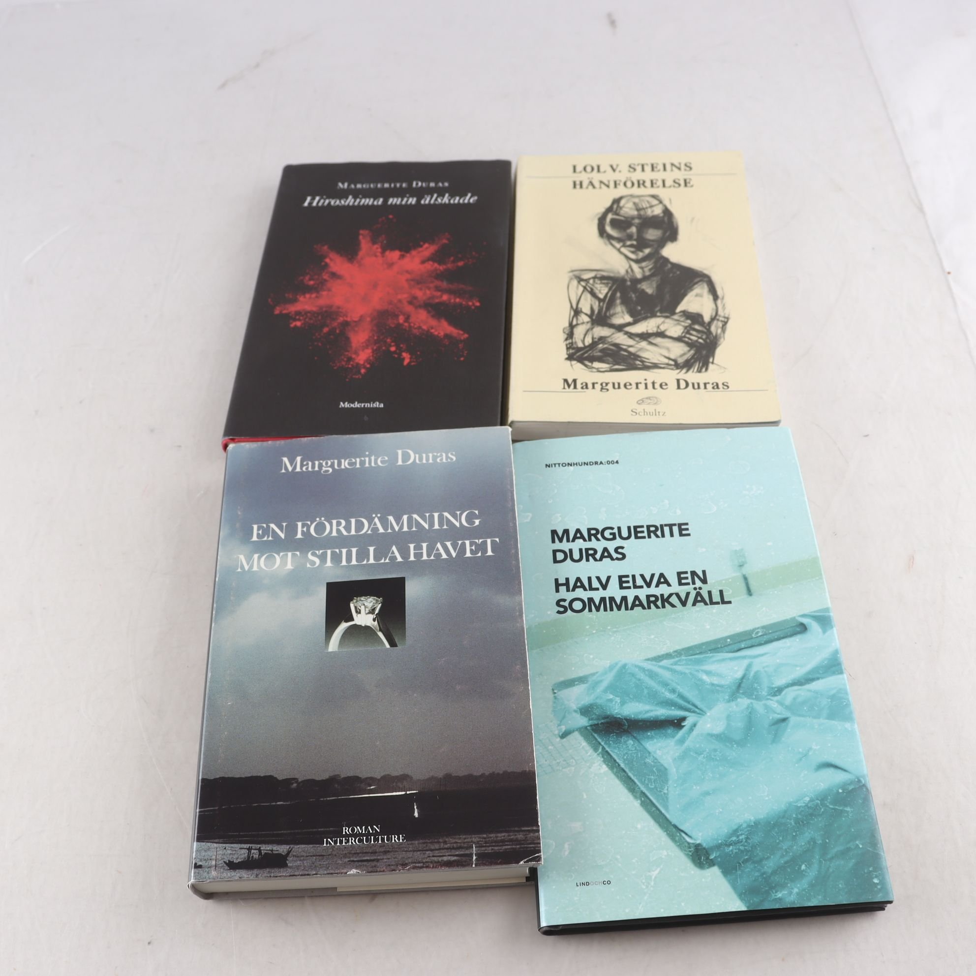 Marguerite Duras, bokpaket med 4 volymer