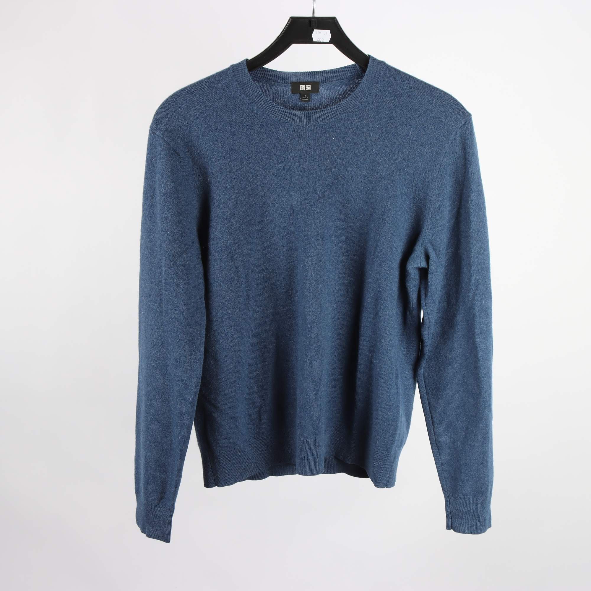 Tröja, Uniqlo, blå, 100% cashmere, stl. S.