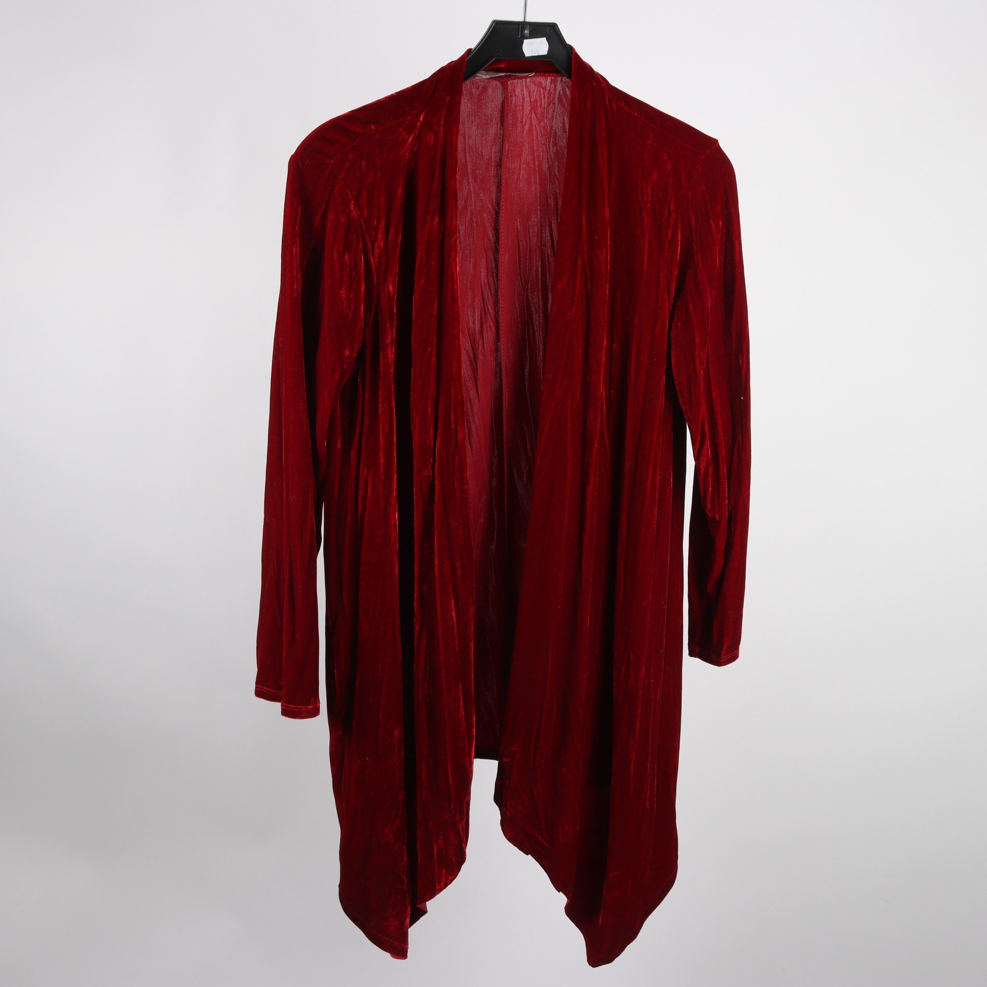 Kofta, Stockholms Klänningsfabrik, vinröd, plych, stl. L/XL.