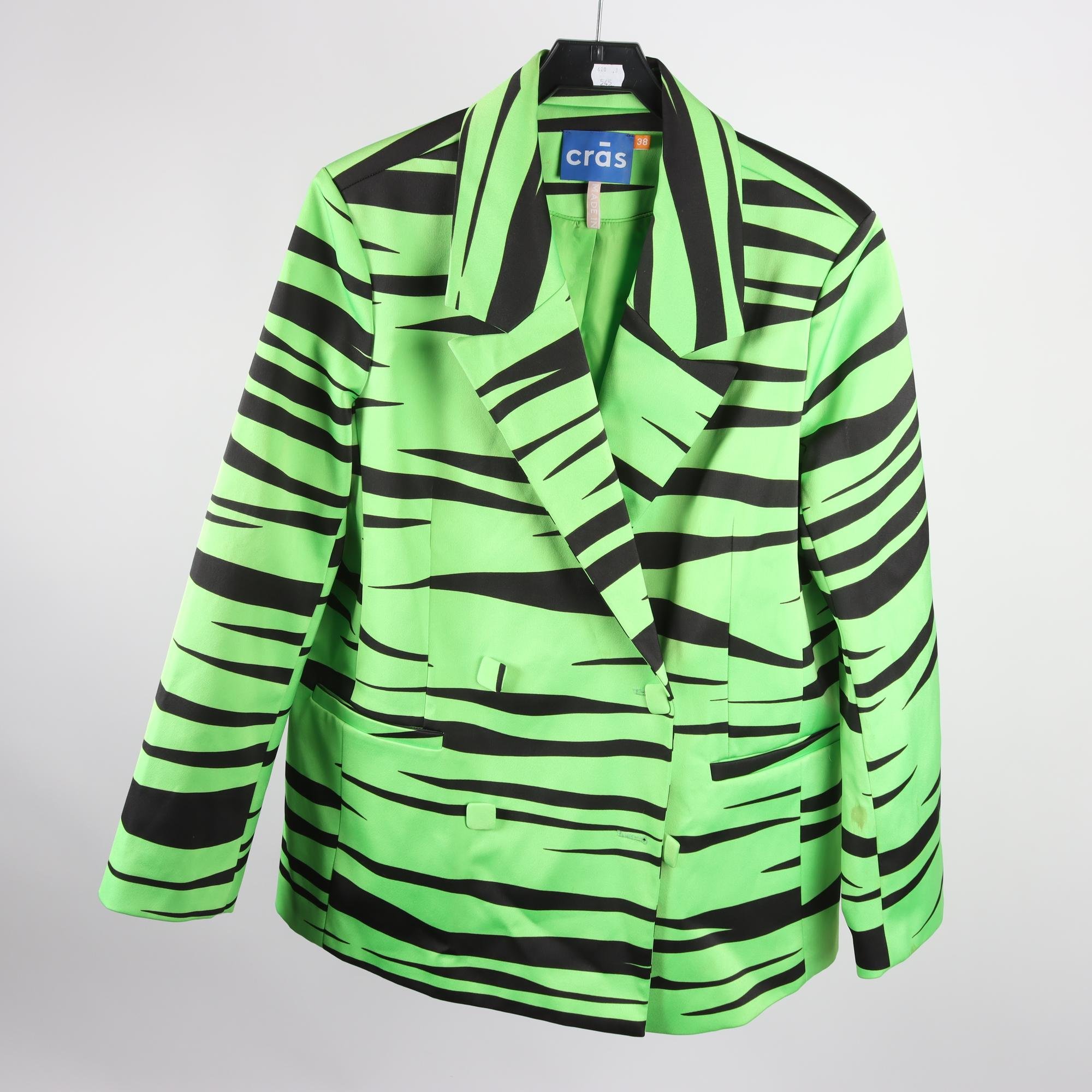 Kavaj, Cras, svart, grön, stl. 38.