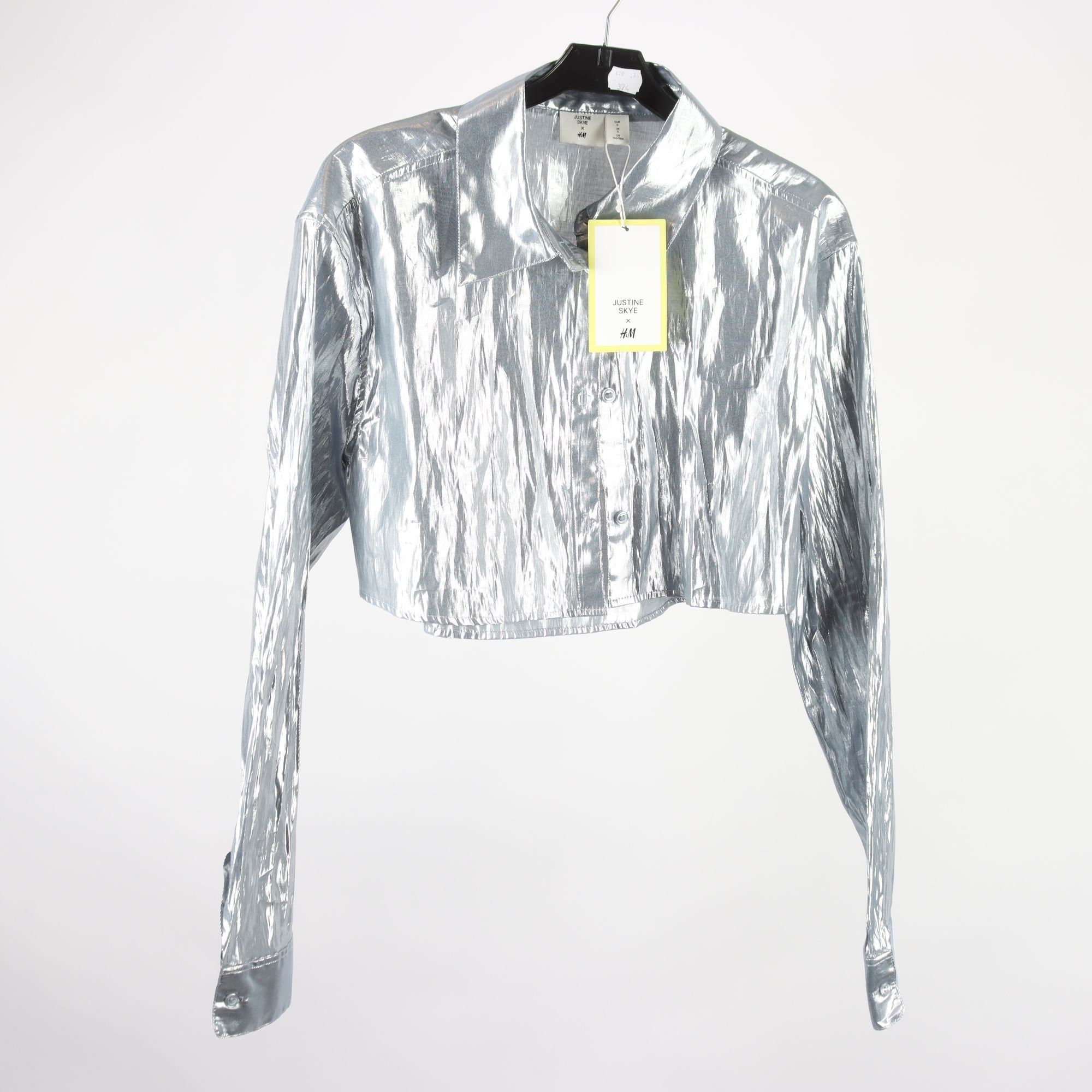 Blus, Justine Skye x H&M, silver, stl. S.