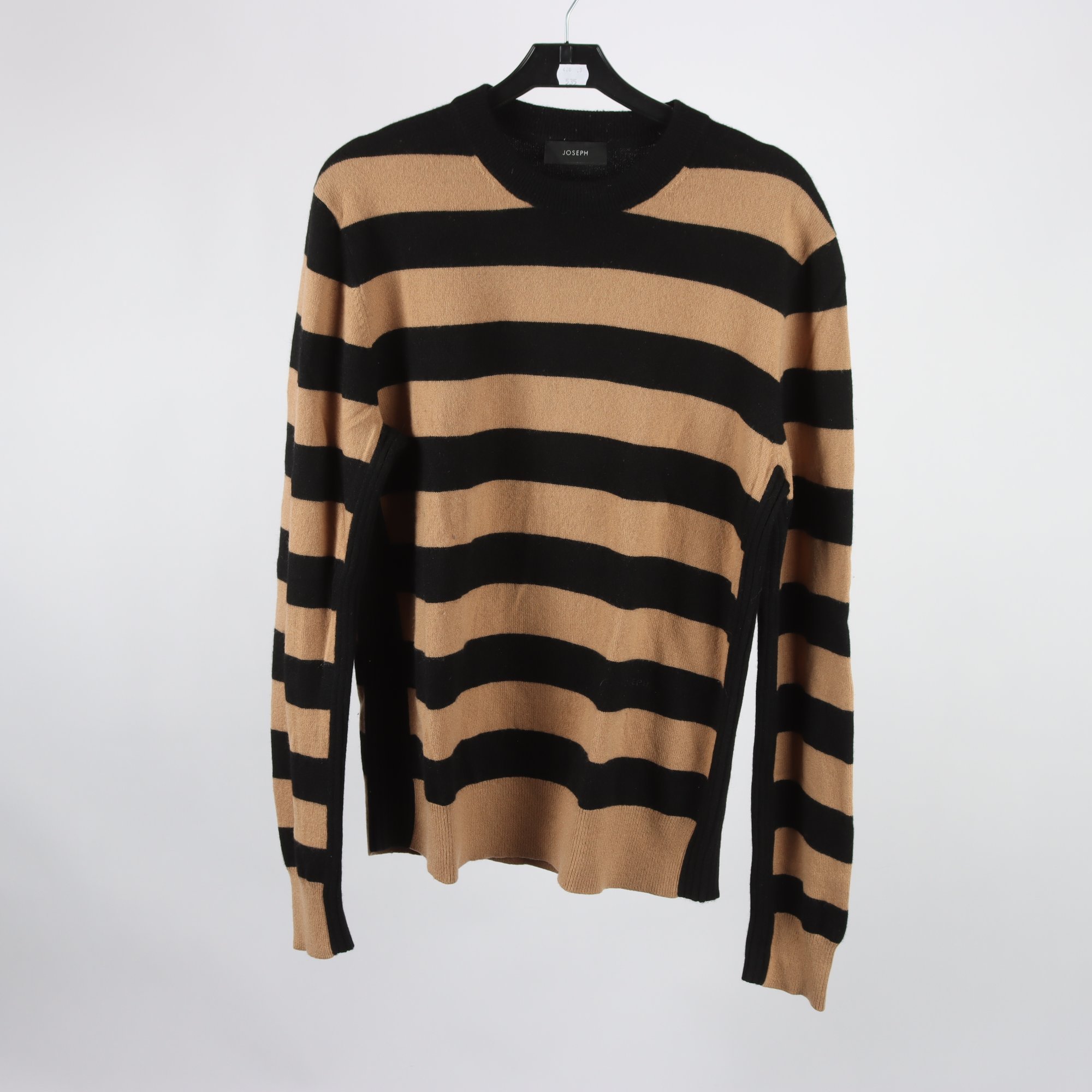 Tröja, Joseph, randig, svart, brun, 100% cashmere, stl. S.