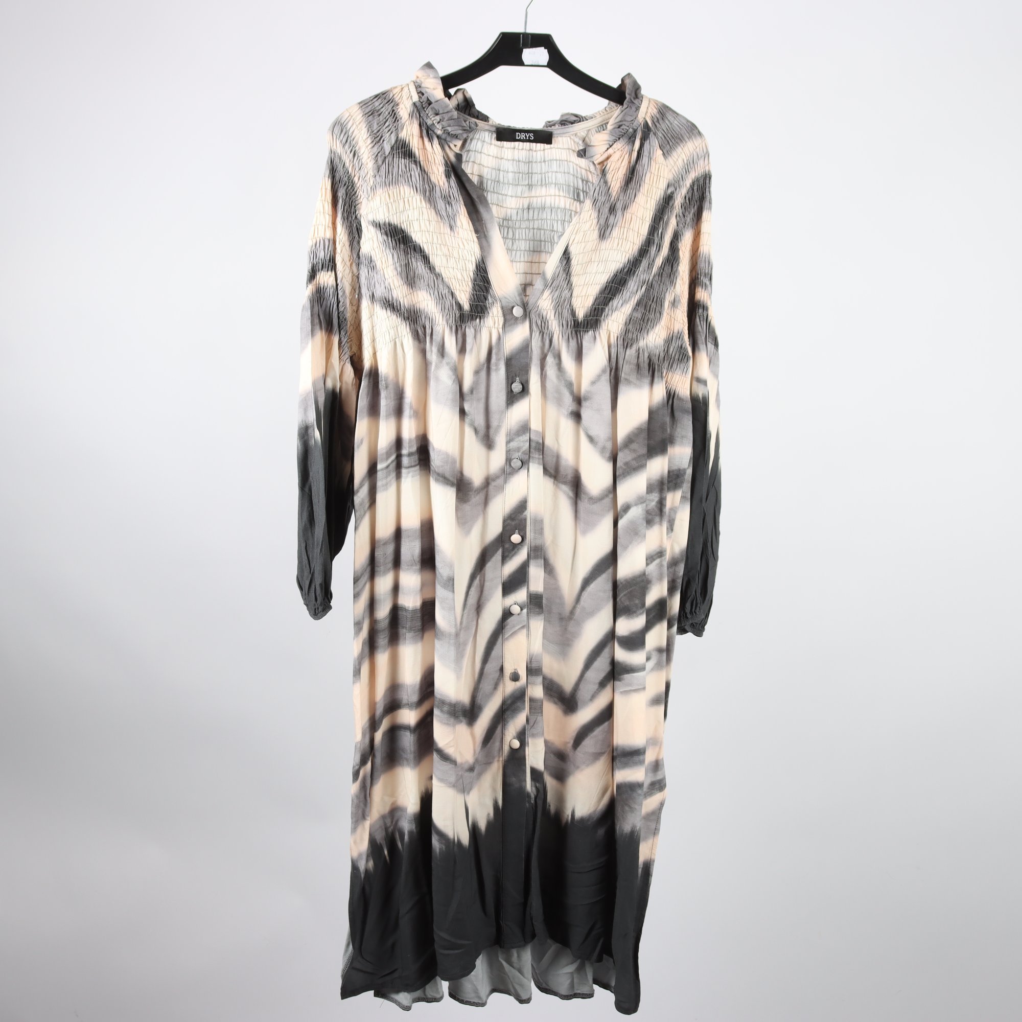 Klänning, Drys, beige, grå, stl. one size.