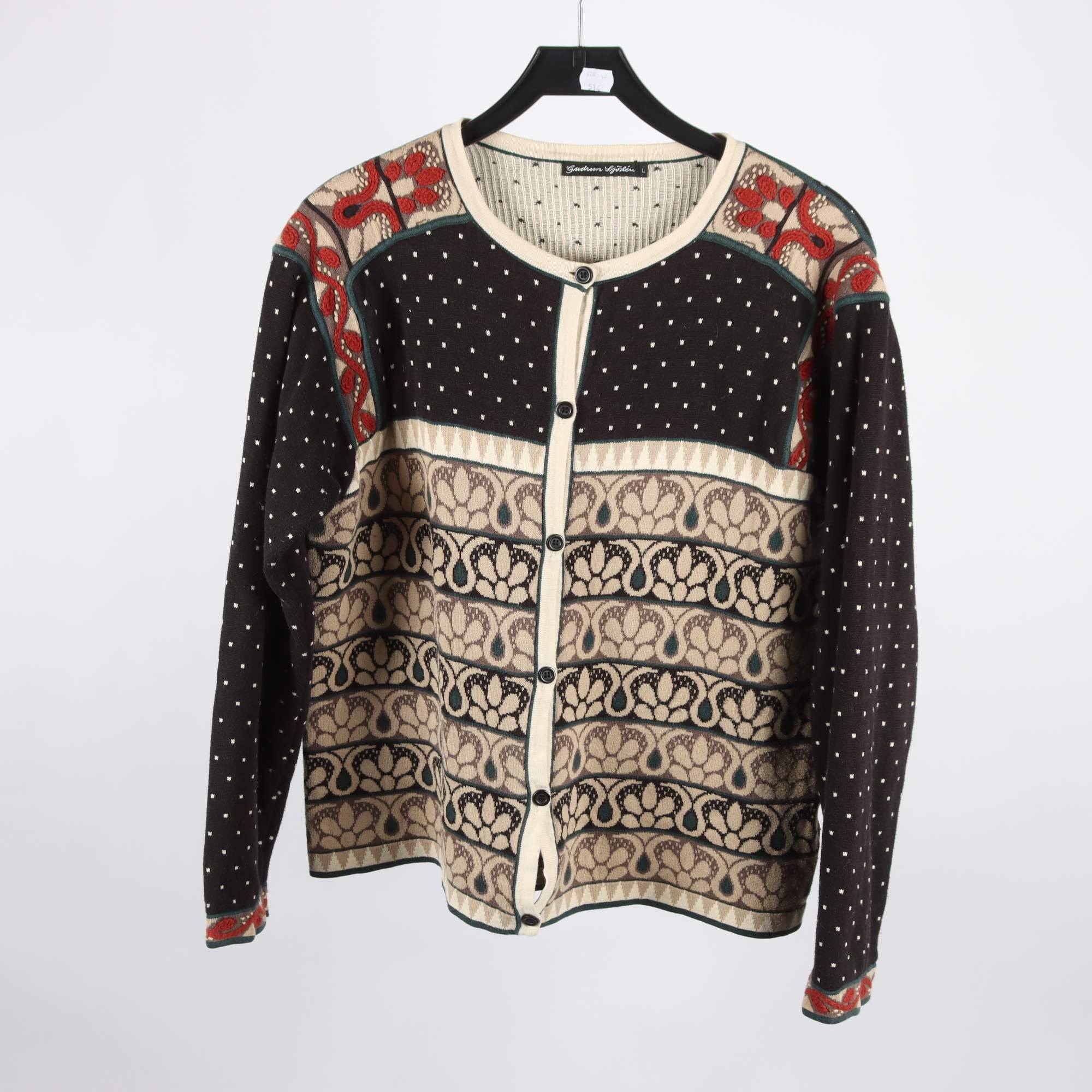 Kofta, Gudrun Sjödén, svart, beige, stl. L.